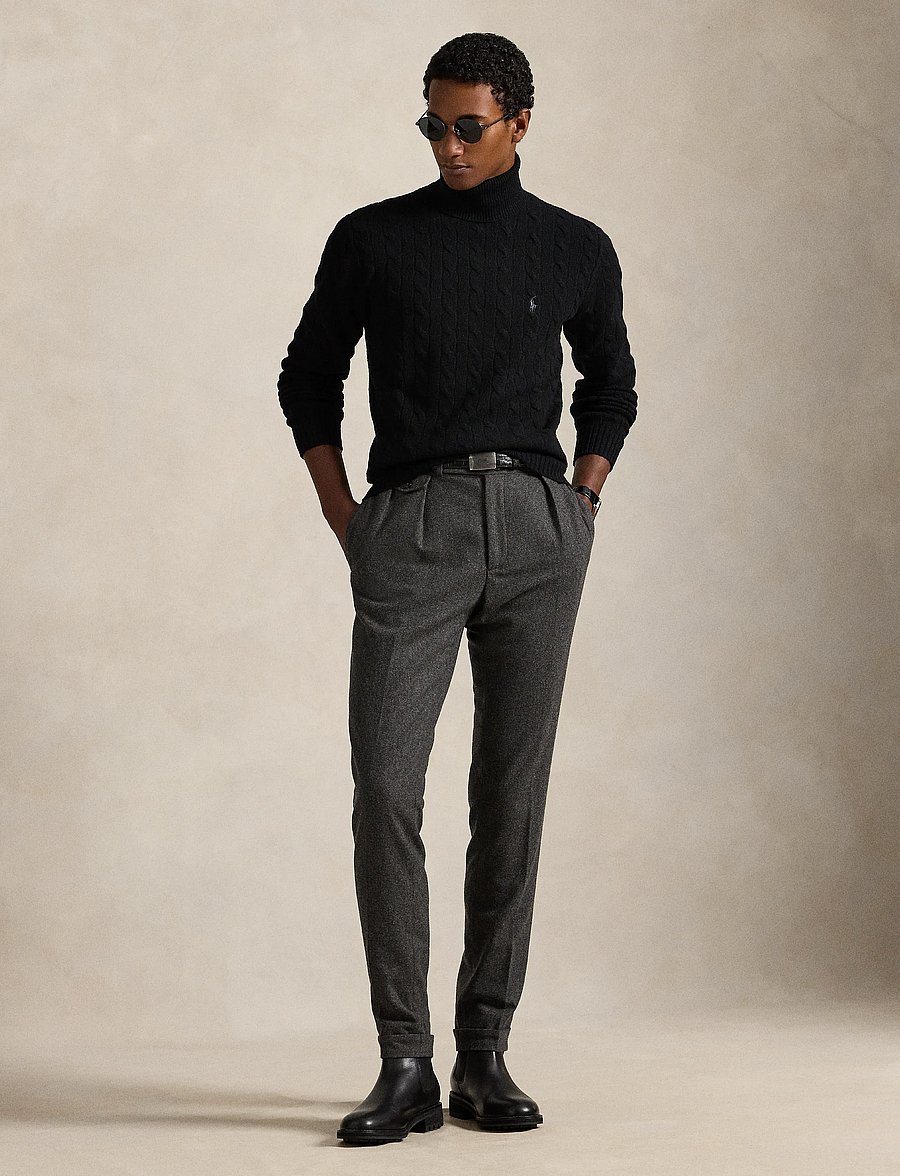 Polo Ralph Lauren - Cable Wool-Cashmere Turtleneck Sweater - rollkragen - polo black - 5