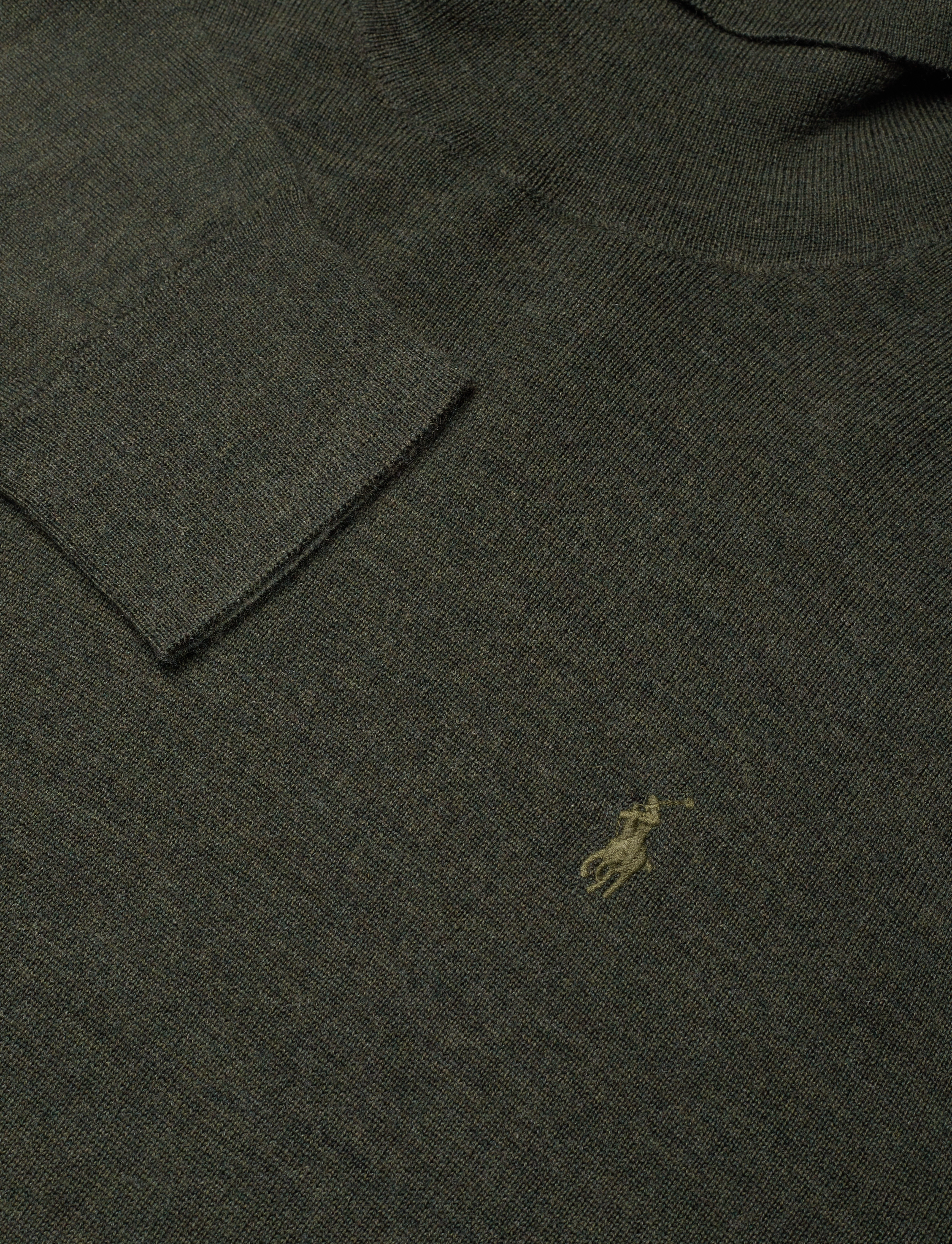 Polo Ralph Lauren - Washable Wool Roll Neck Jumper - olive heather - 3