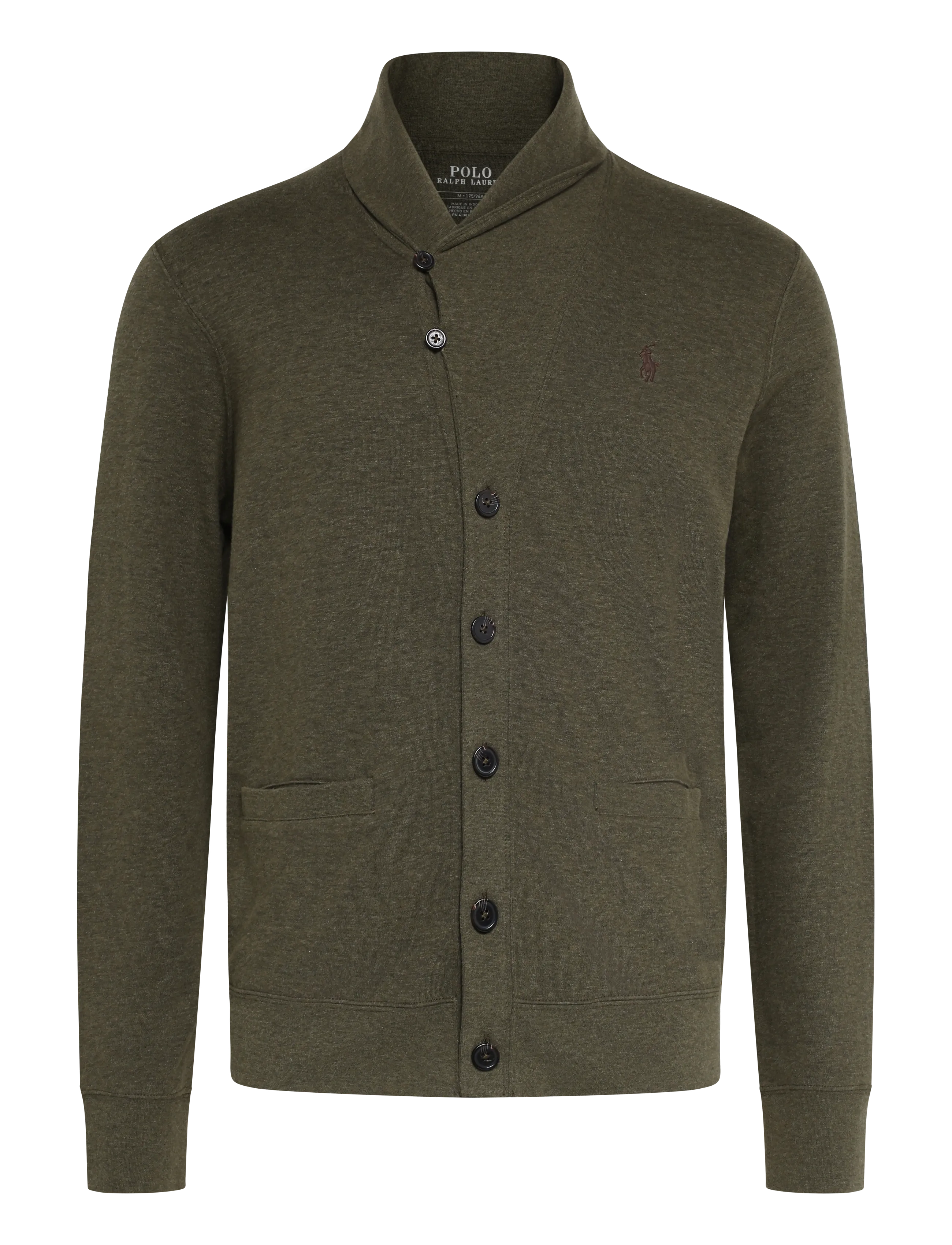 Polo Ralph Lauren Luxury Jersey Cardigan - Knitwear - ALPINE HEATHER/C8 / khaki/green
