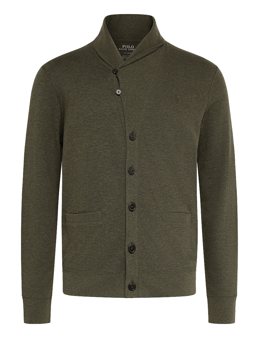 Polo Ralph Lauren - Luxury Jersey Cardigan - cardigans - alpine heather/c8 - 0