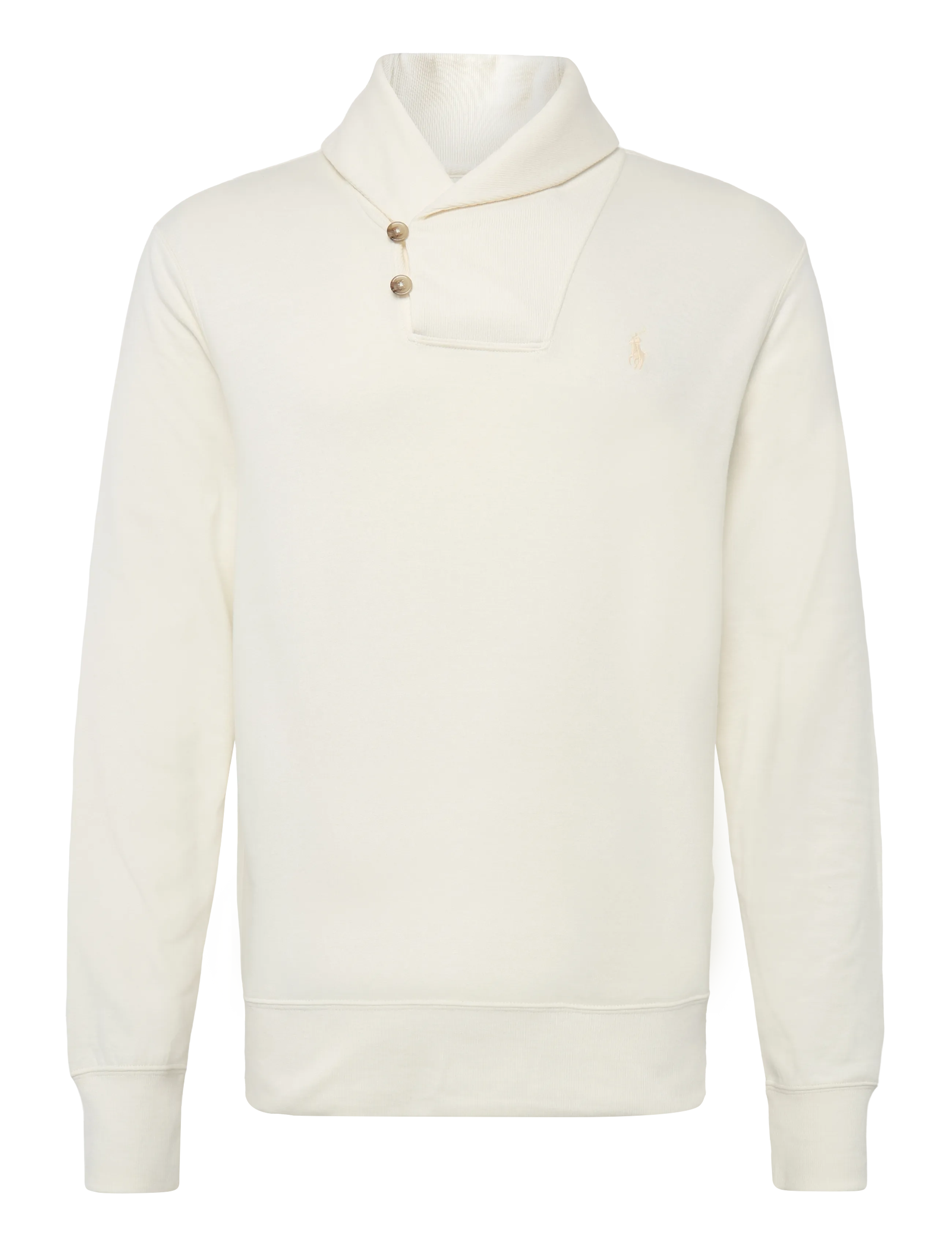 Polo Ralph Lauren Luxury Jersey Shawl-Collar Pullover - V-hals - PALE CREAM/C8176 / cream