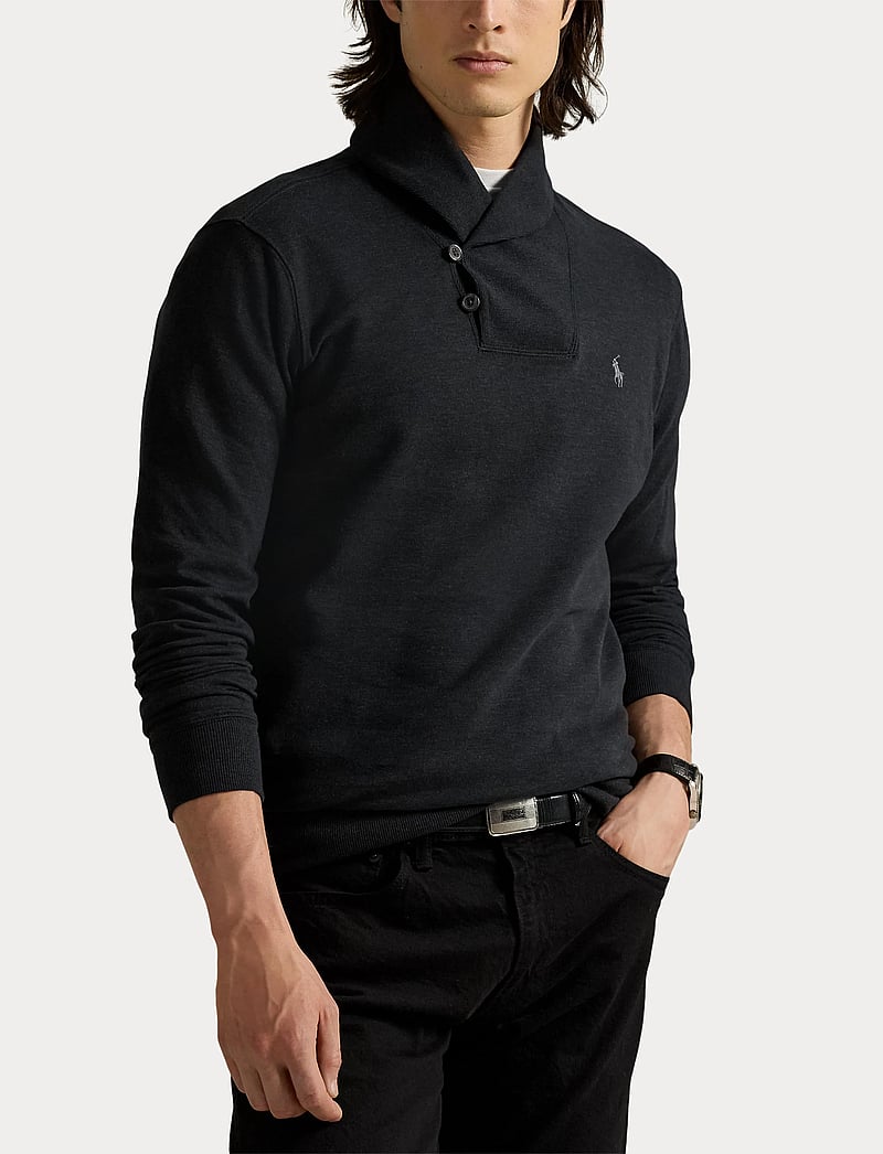 Polo Ralph Lauren - Luxury Jersey Shawl-Collar Pullover - nach anlass kaufen - polo black heathe - 5