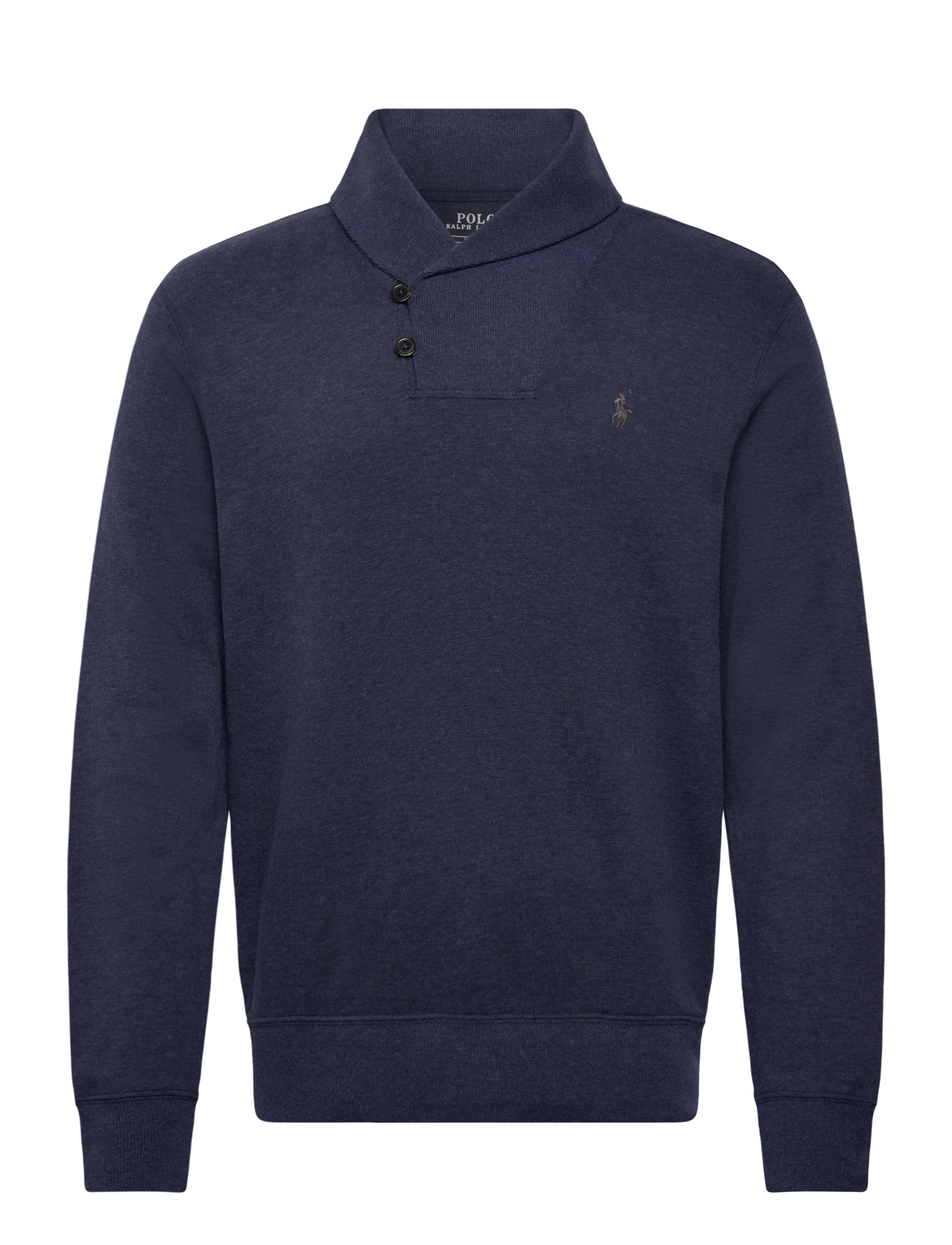 Luxury Jersey Shawl-Collar Pullover - SPRING NAVY HEATH