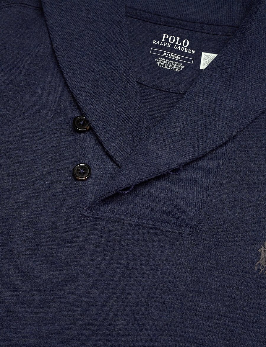 Polo Ralph Lauren - Luxury Jersey Shawl-Collar Pullover - v-ausschnitt - spring navy heath - 2