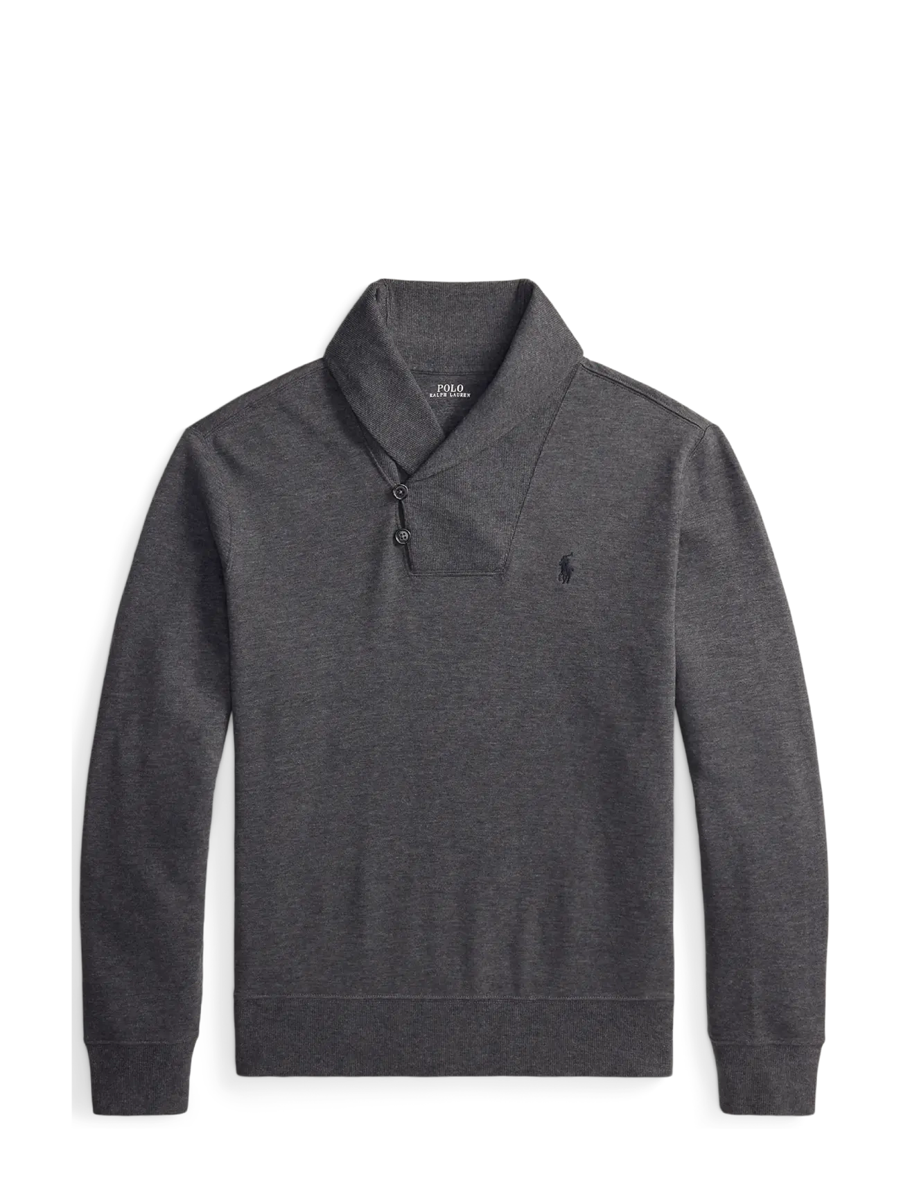 Polo Ralph Lauren - Luxury Jersey Shawl-Collar Pullover - sweatshirts - windsor heather/c - 1