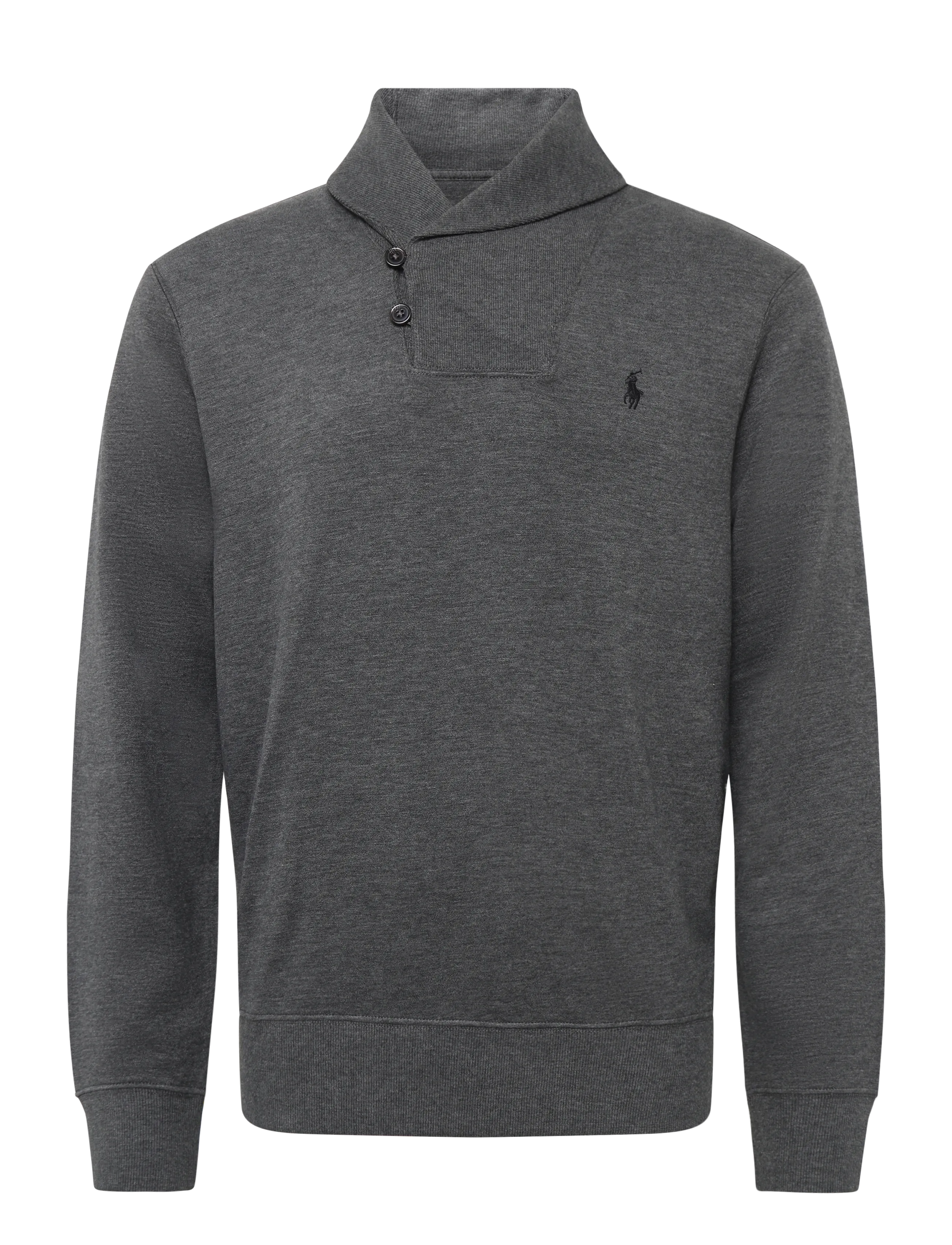 Polo Ralph Lauren Luxury Jersey Shawl-Collar Pullover - V-ringat - WINDSOR HEATHER/C / grey