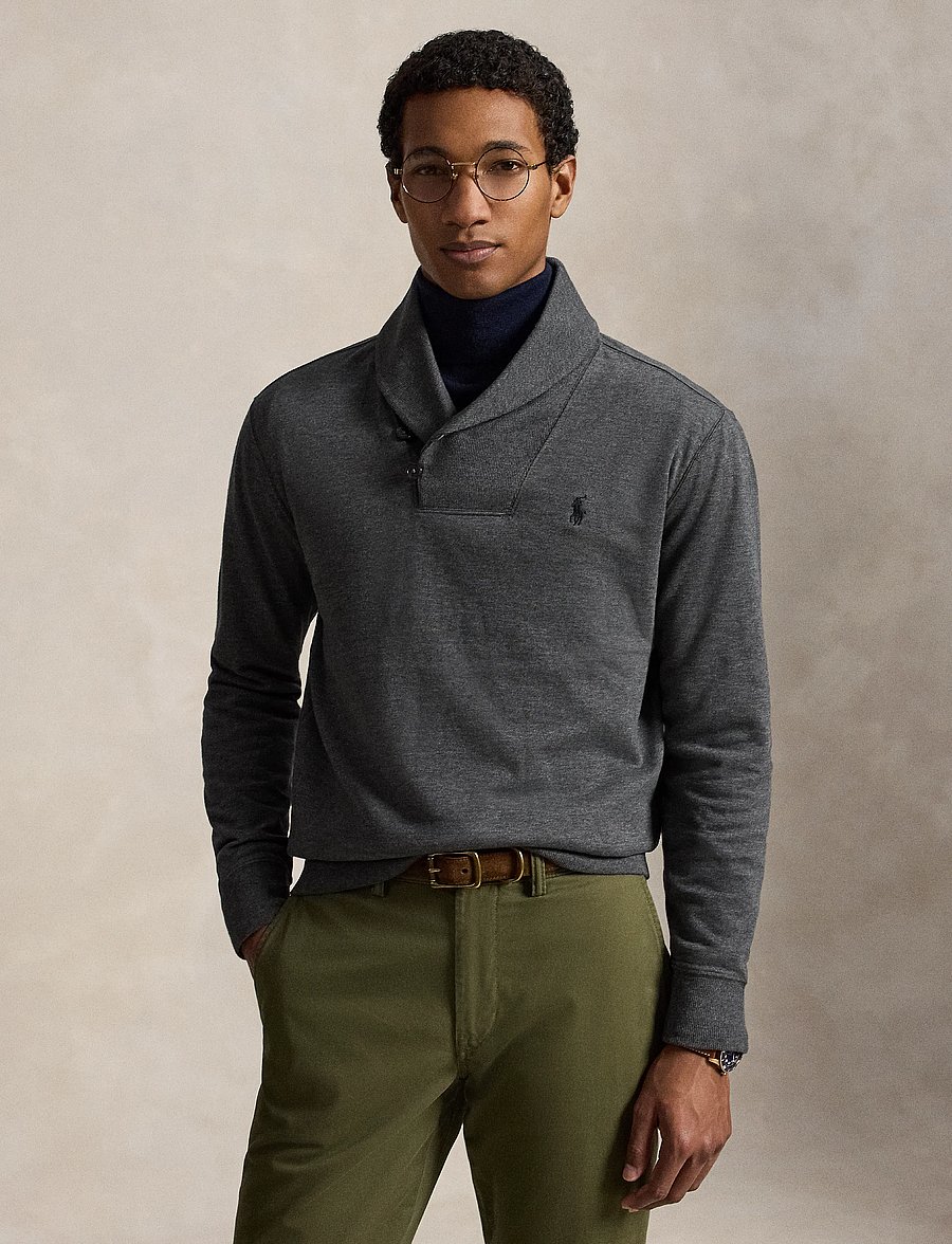 Polo Ralph Lauren - Luxury Jersey Shawl-Collar Pullover - v-ausschnitt - windsor heather/c - 0