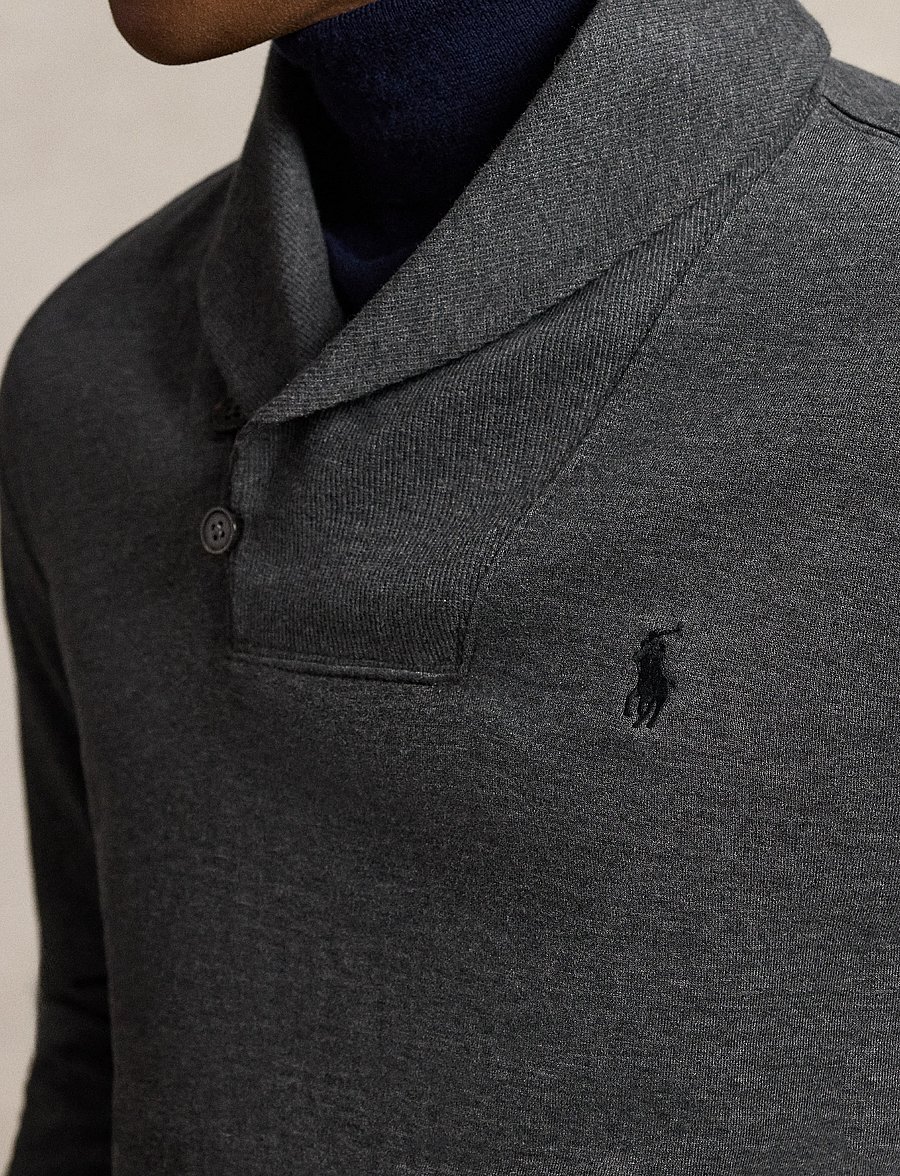 Polo Ralph Lauren - Luxury Jersey Shawl-Collar Pullover - v-ausschnitt - windsor heather/c - 4
