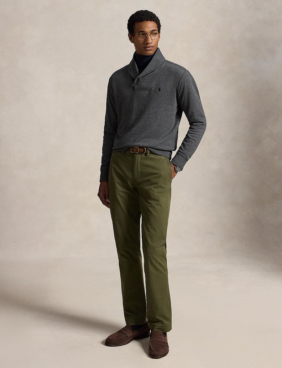 Polo Ralph Lauren - Luxury Jersey Shawl-Collar Pullover - v-ausschnitt - windsor heather/c - 5
