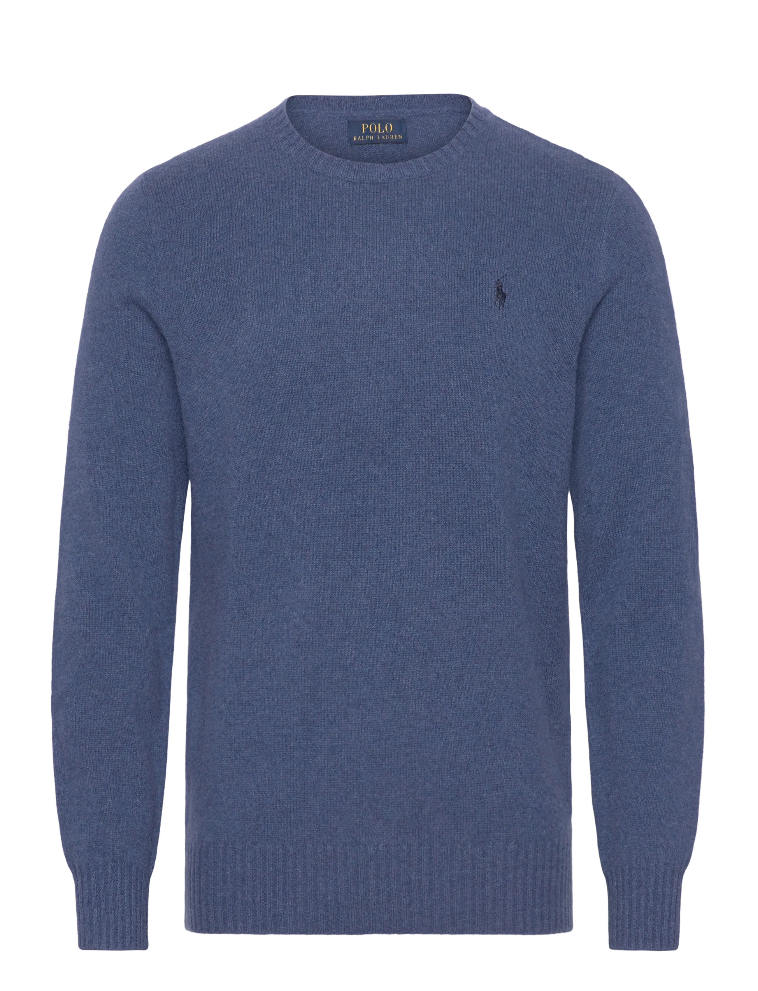 Wool-Cashmere Crewneck Sweater - SEA SALT BLUE HTH