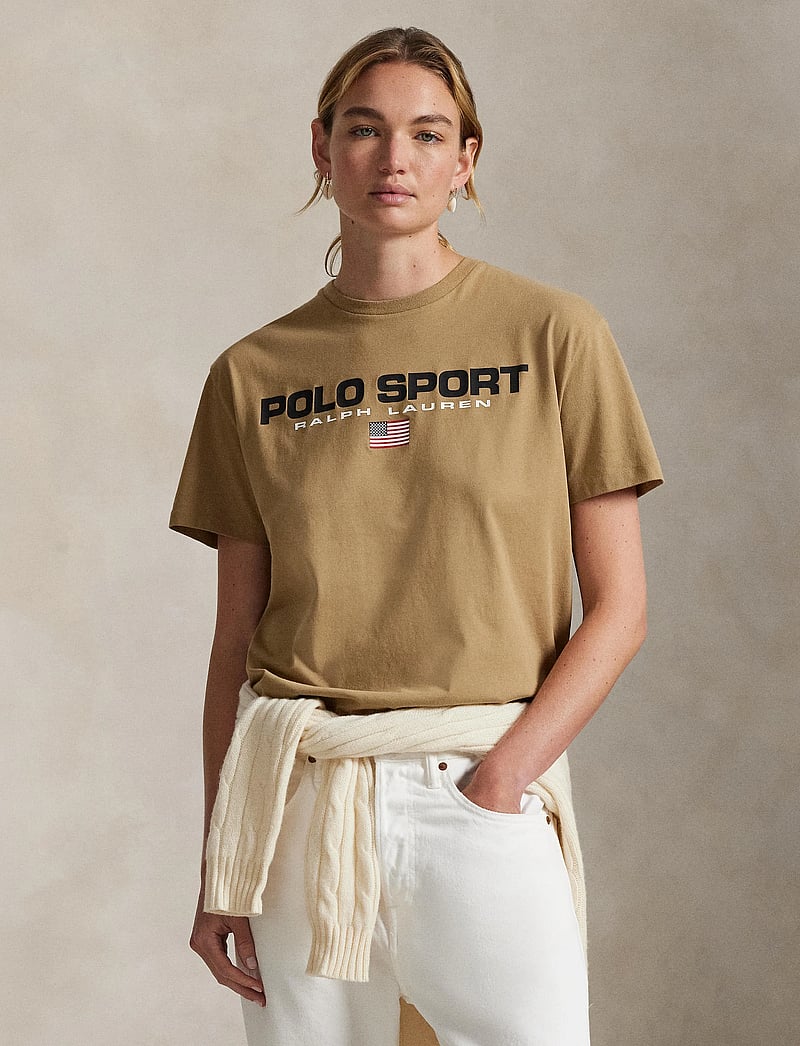 Polo Ralph Lauren - Classic Fit Polo Sport Jersey T-Shirt - kortærmede t-shirts - desert khaki - 4