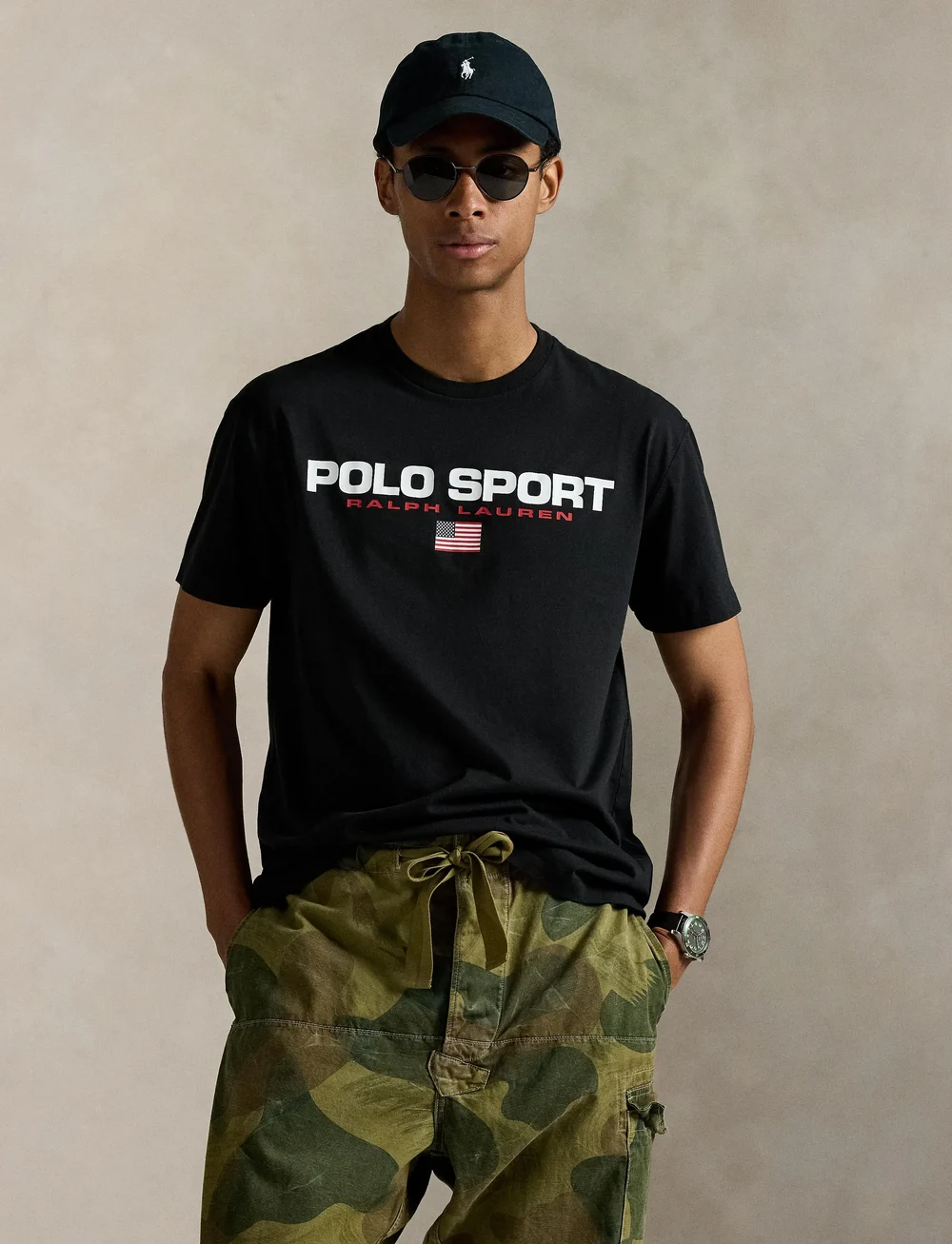 Polo Ralph Lauren - Classic Fit Polo Sport Jersey T-Shirt - kurzärmelig - polo black/white - 0