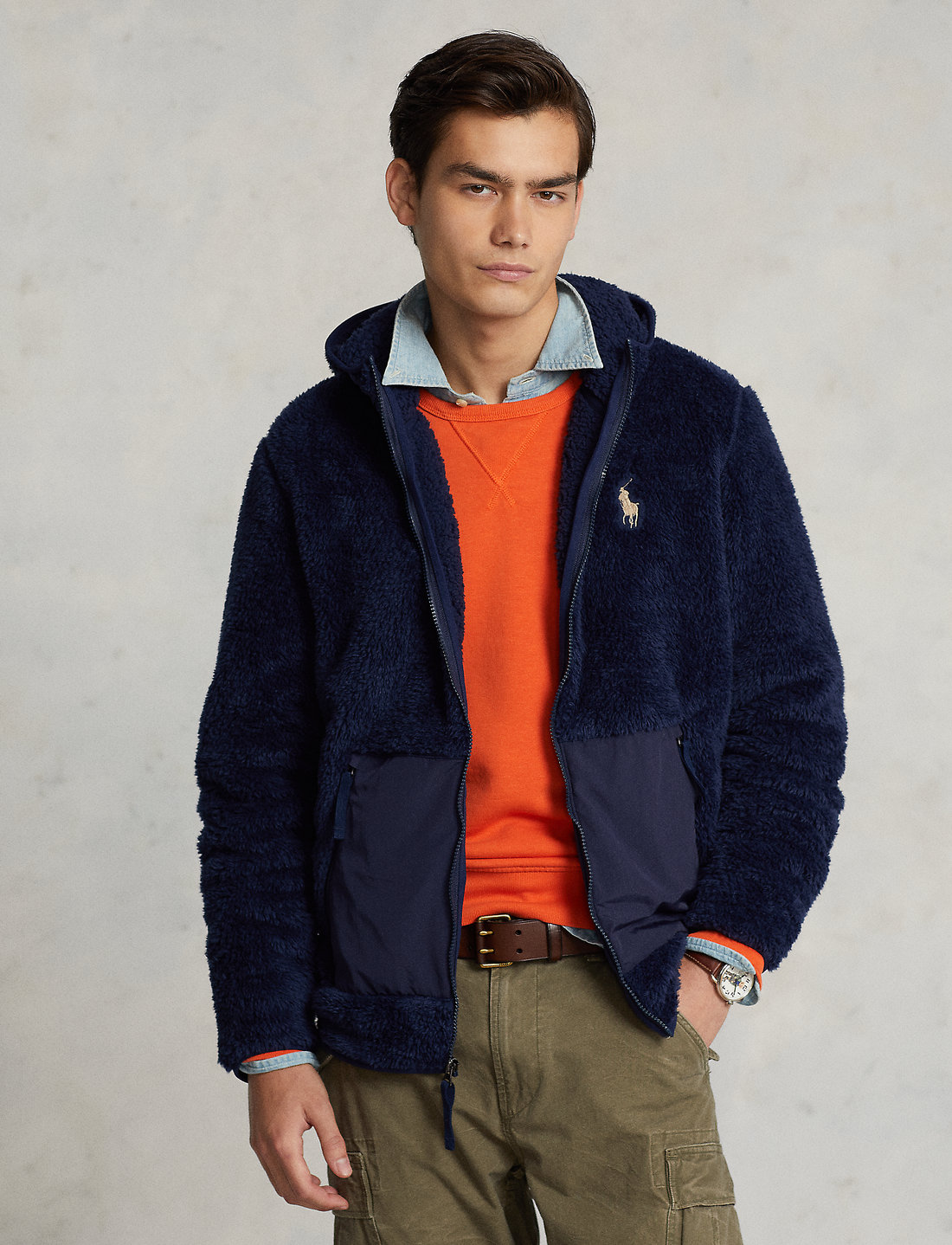 Polo sales jacket fleece