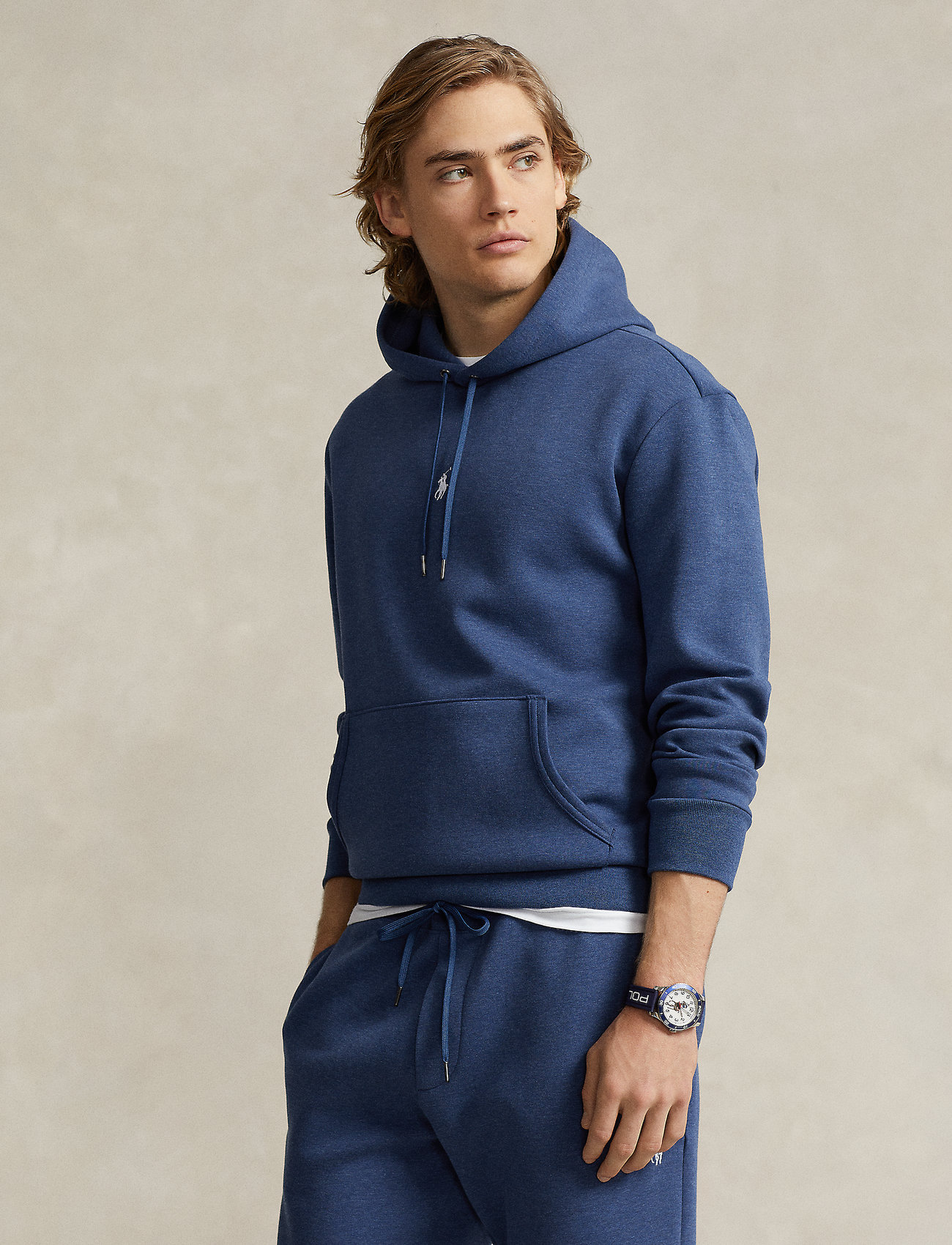 Polo Ralph Lauren - Double-Knit Hoodie - hoodies - derby blue heathe - 0