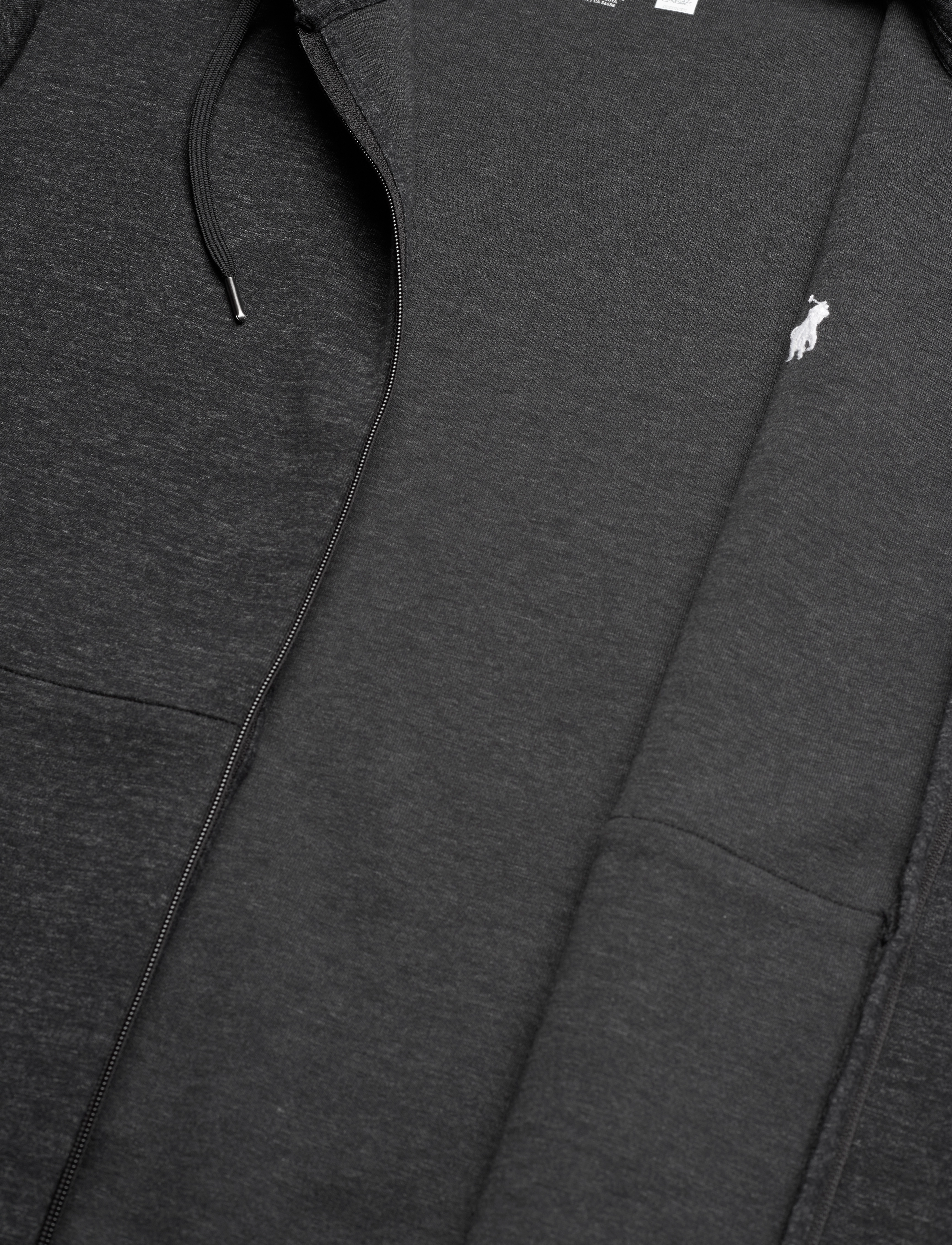 Polo Ralph Lauren - Double-Knit Full-Zip Hoodie - hættetrøjer - black marl heathe - 4