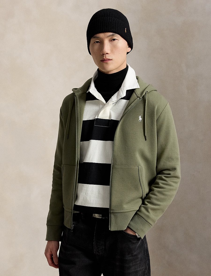 Polo Ralph Lauren - Double-Knit Full-Zip Hoodie - kapuzenpullover - cruise olive/c173 - 0