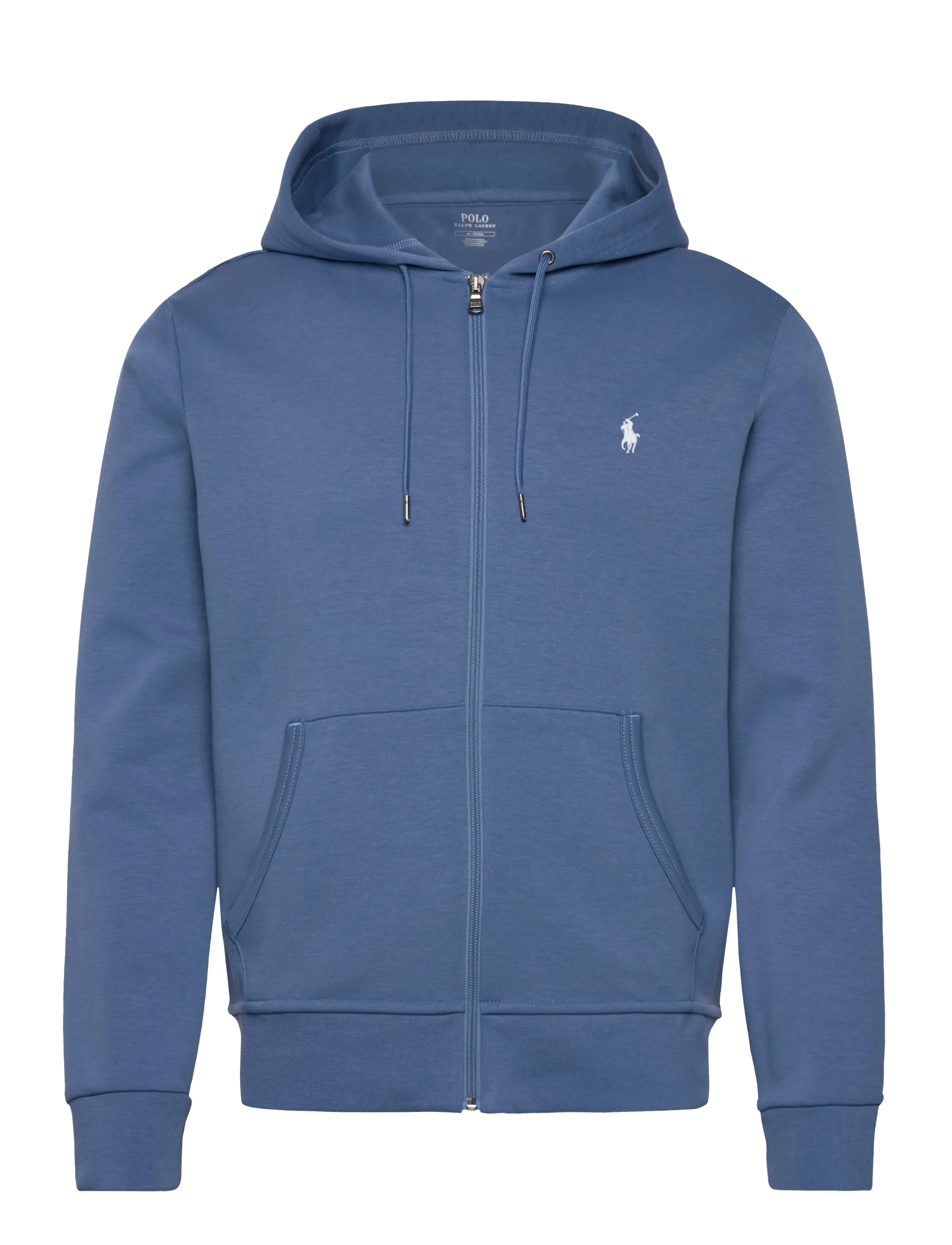 Polo Ralph Lauren Double-Knit Full-Zip Hoodie, Mænd, Lynlås Hættetrøje, Blå, Str: L