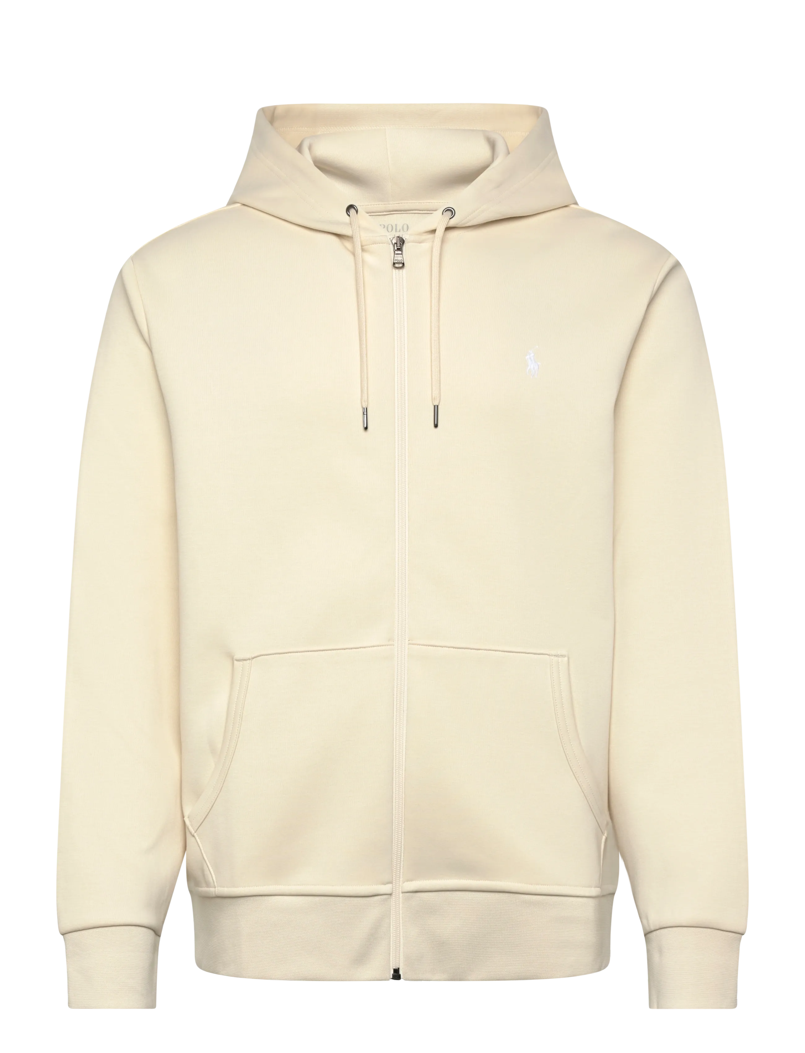 Polo Ralph Lauren Double-Knit Full-Zip Hoodie, S, Cream, Sweatshirts & Hættetrøjer > Hættetrøjer, Herre