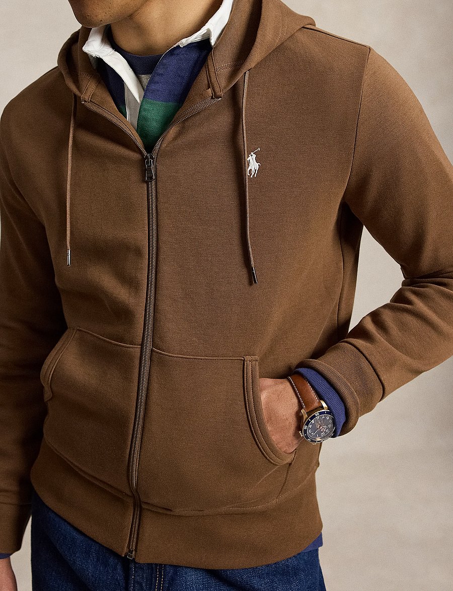 Polo Ralph Lauren - Double-Knit Full-Zip Hoodie - kapuzenpullover - luggage brown/c17 - 4