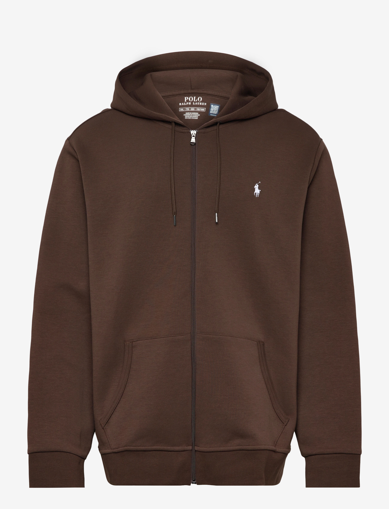 Polo Ralph Lauren - Double-Knit Full-Zip Hoodie - hættetrøjer - nutmeg brown/c173 - 0