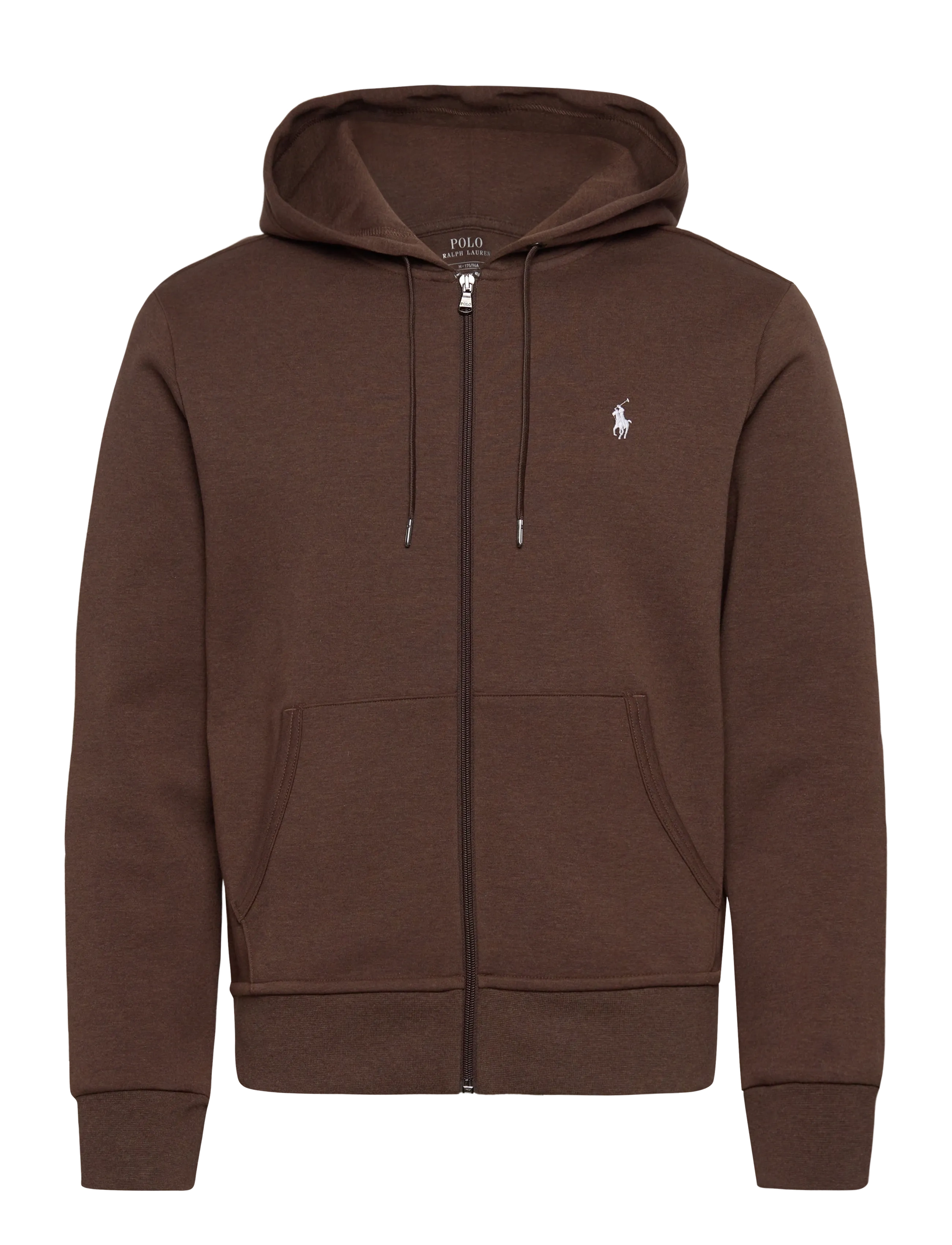 Polo Ralph Lauren Double-Knit Full-Zip Hoodie, Mænd, Lynlås Hættetrøje, Brun, Str: S