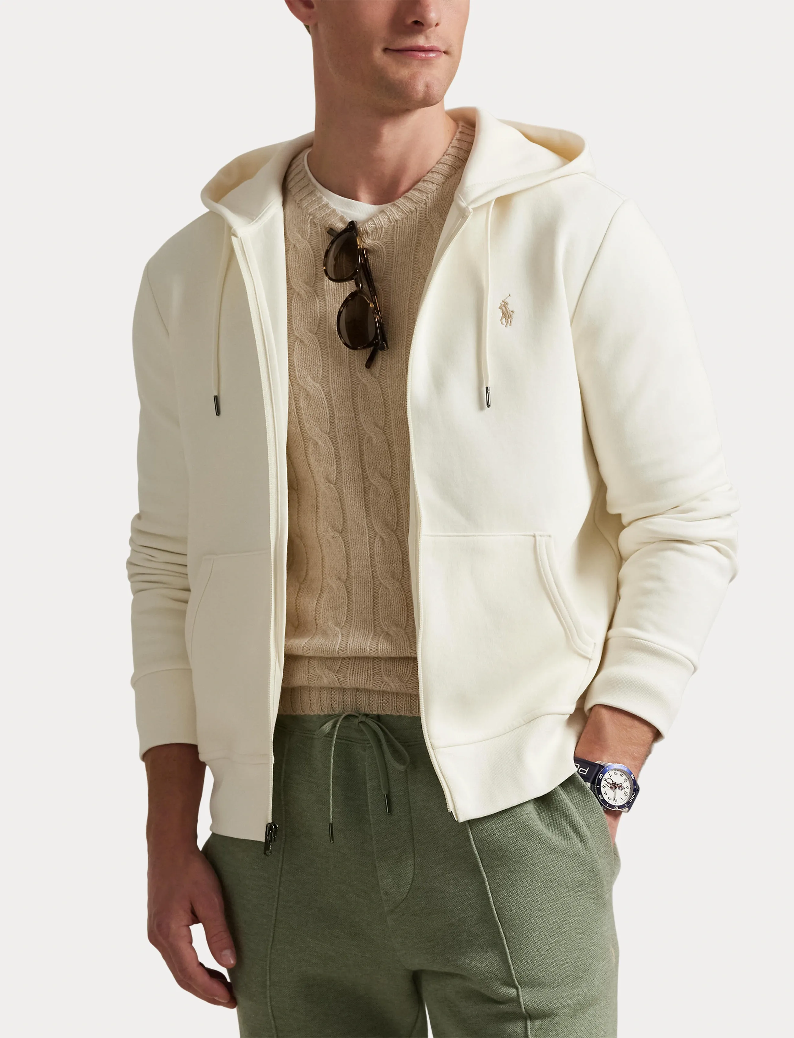 Polo Ralph Lauren - 30/1 DOUBLE KNT CVC-LSL-KNT - džemperiai su gobtuvu - pale cream - 5