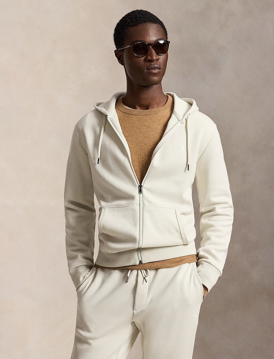 Polo Ralph Lauren - Double-Knit Full-Zip Hoodie - kapuzenpullover - stone pebble/c173 - 0