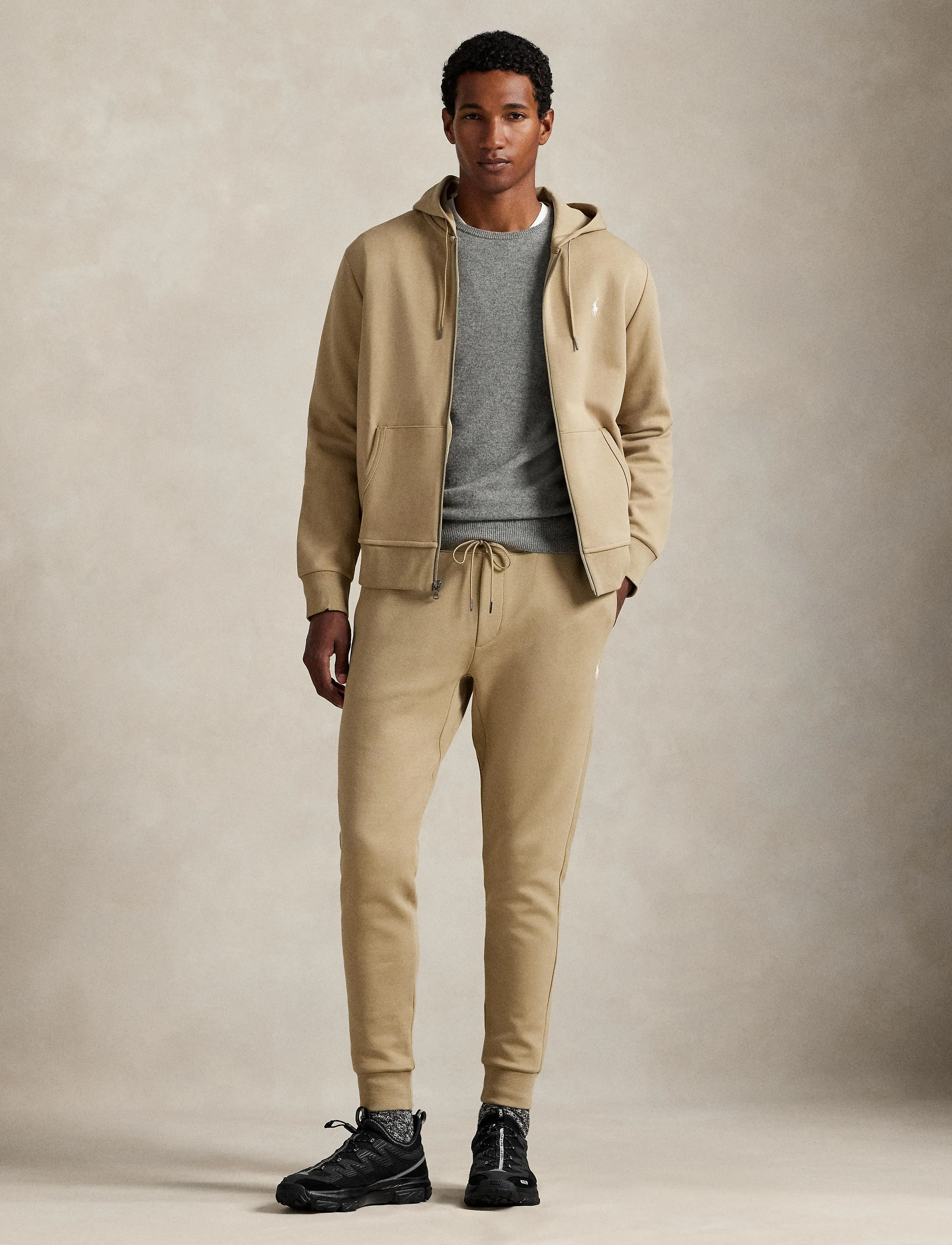 Polo Ralph Lauren Double-Knit Full-Zip Hoodie - Sweatshirts & Hoodies - SURREY TAN/C1730 / brown