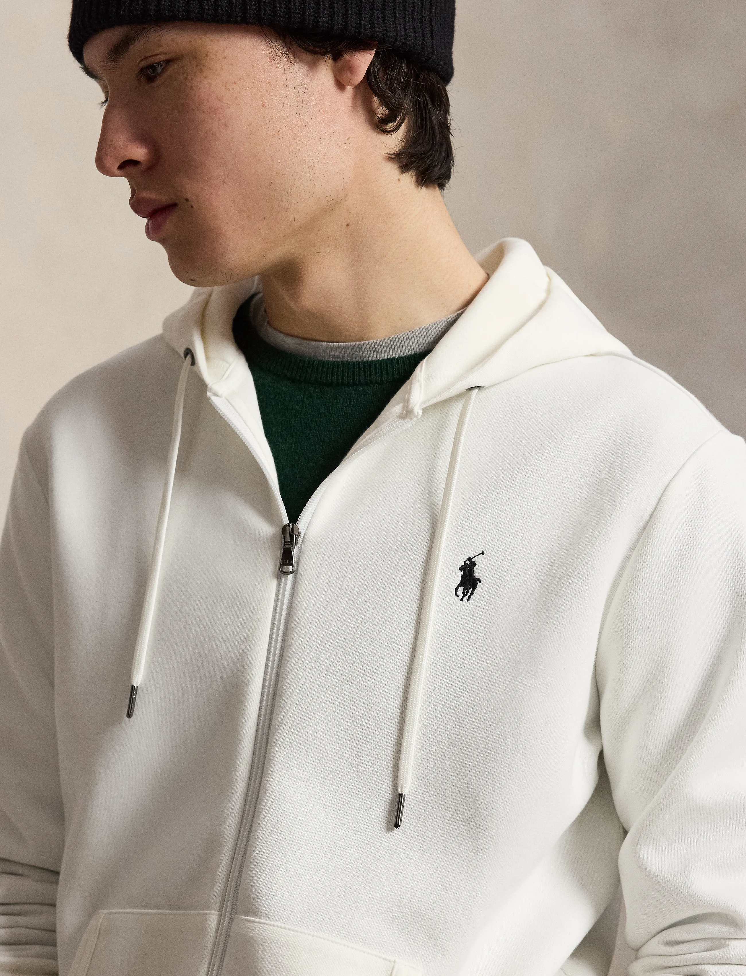 Polo Ralph Lauren - Double-Knit Full-Zip Hoodie - kapuutsiga pusad - white/c9760 - 4
