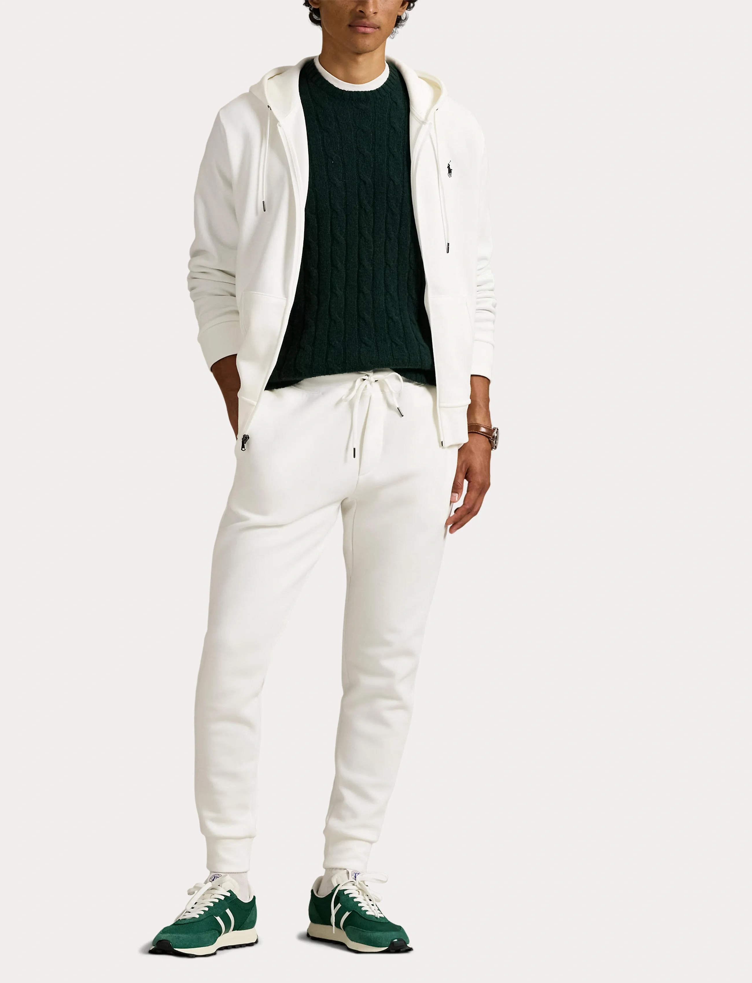 Polo Ralph Lauren - 30/1 DOUBLE KNT CVC-LSL-KNT - kapuutsiga dressipluusid - white/c9760 - 4