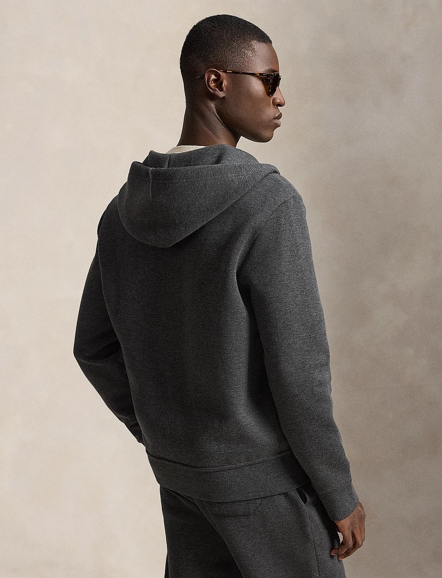 Polo Ralph Lauren - Double-Knit Full-Zip Hoodie - hoodies - windsor heather/c - 3