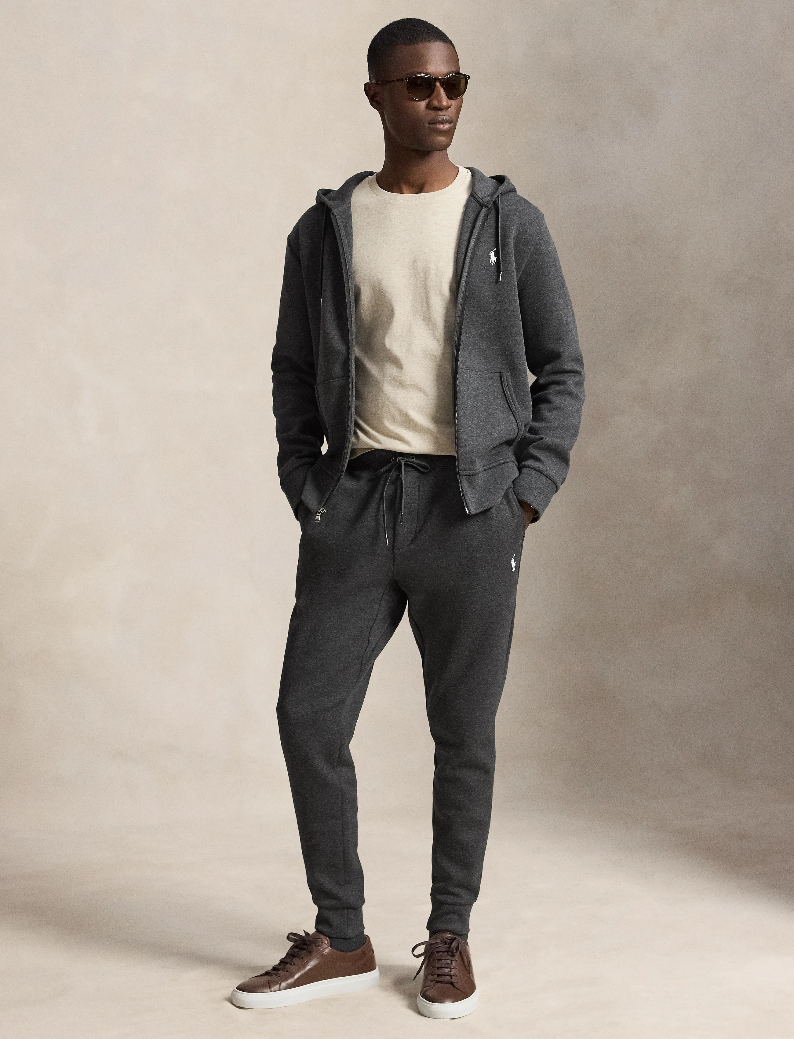 Polo Ralph Lauren - Double-Knit Full-Zip Hoodie - hoodies - windsor heather/c - 4