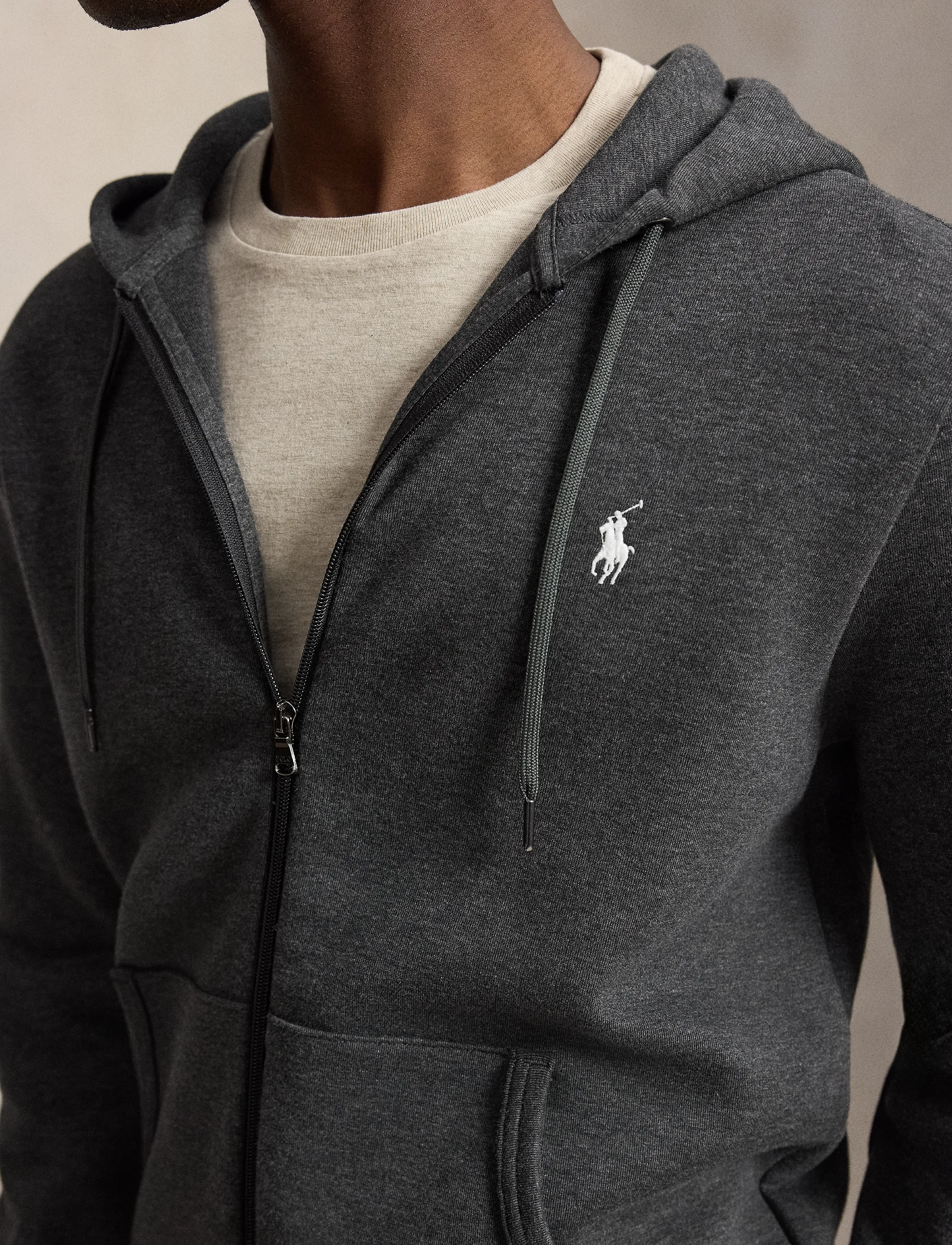 Polo Ralph Lauren - Double-Knit Full-Zip Hoodie - hoodies - windsor heather/c - 5