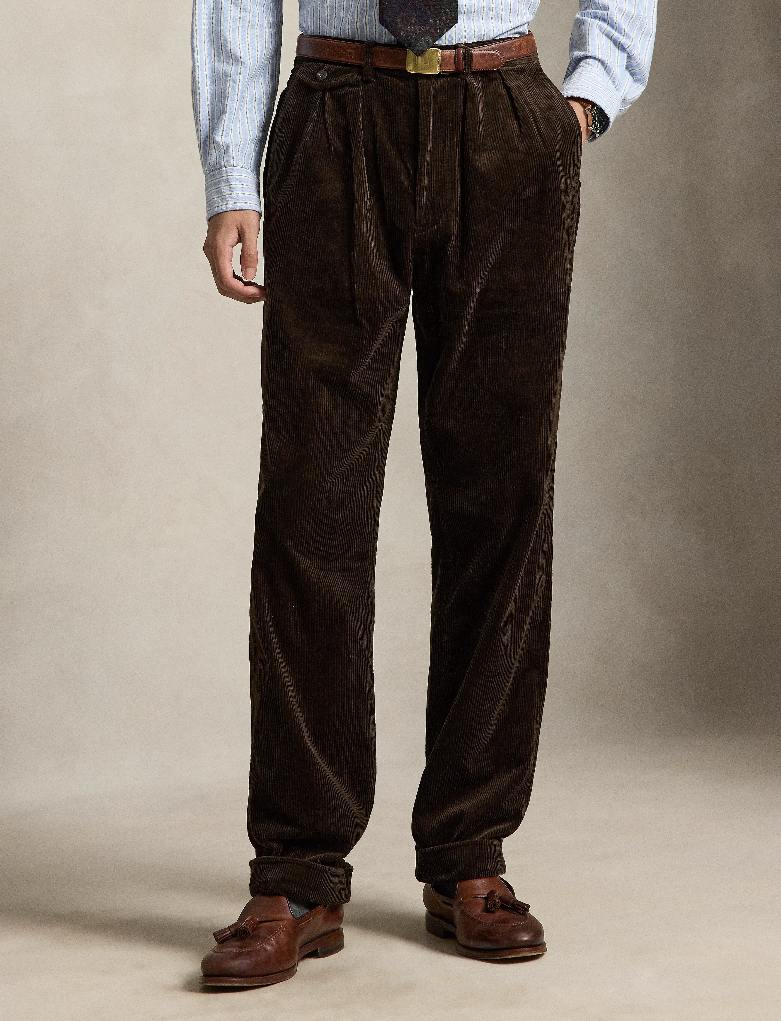 Polo Ralph Lauren - Whitman Relaxed Fit Corduroy Pant - casual trousers - dark beech - 4
