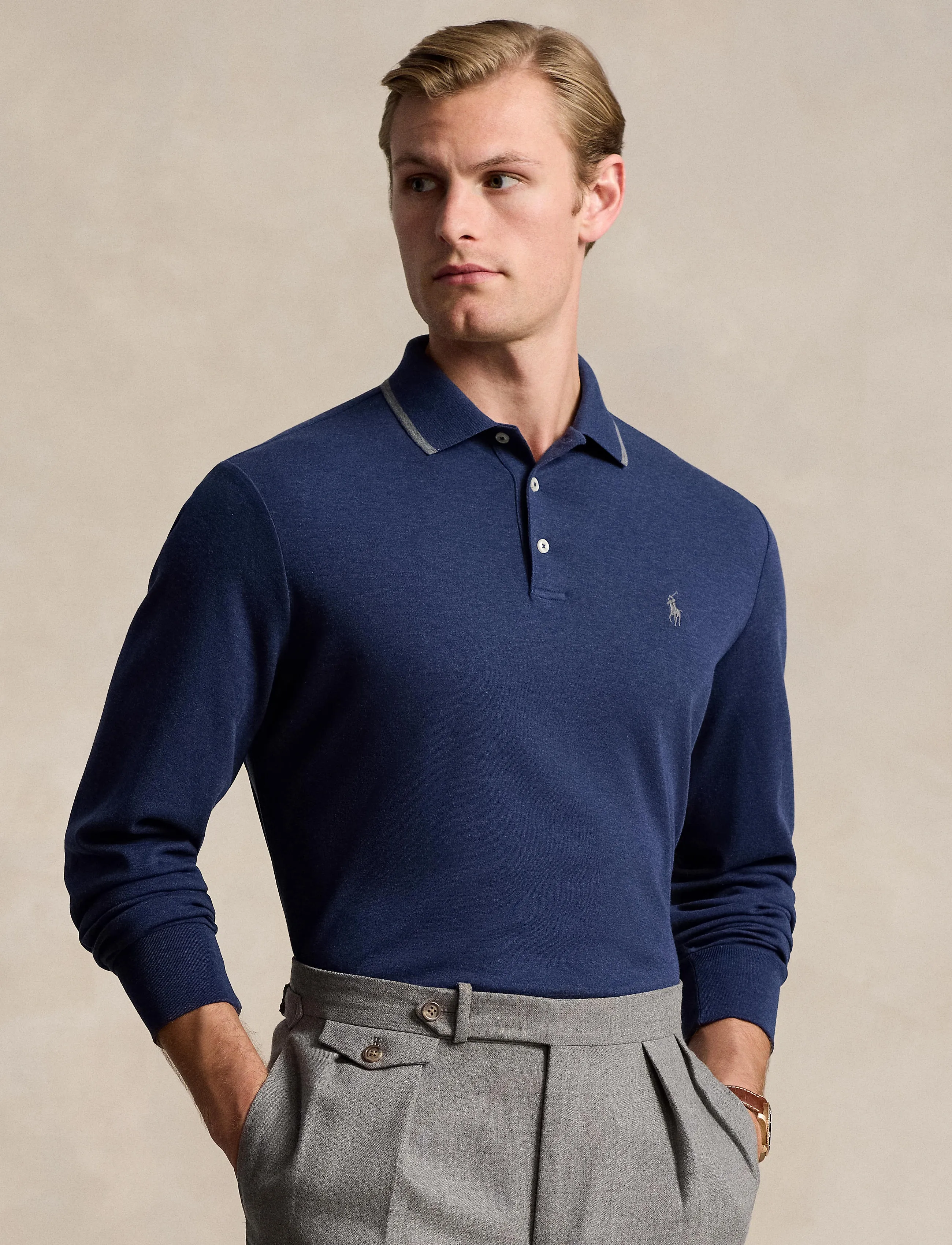 Polo Ralph Lauren - Custom Slim Fit Soft Cotton Polo Shirt - spring navy heath - 3