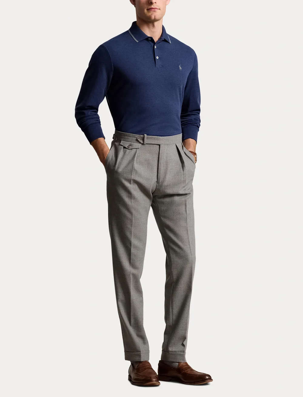 Polo Ralph Lauren - Custom Slim Fit Soft Cotton Polo Shirt - stickade pikéer - spring navy heath - 4