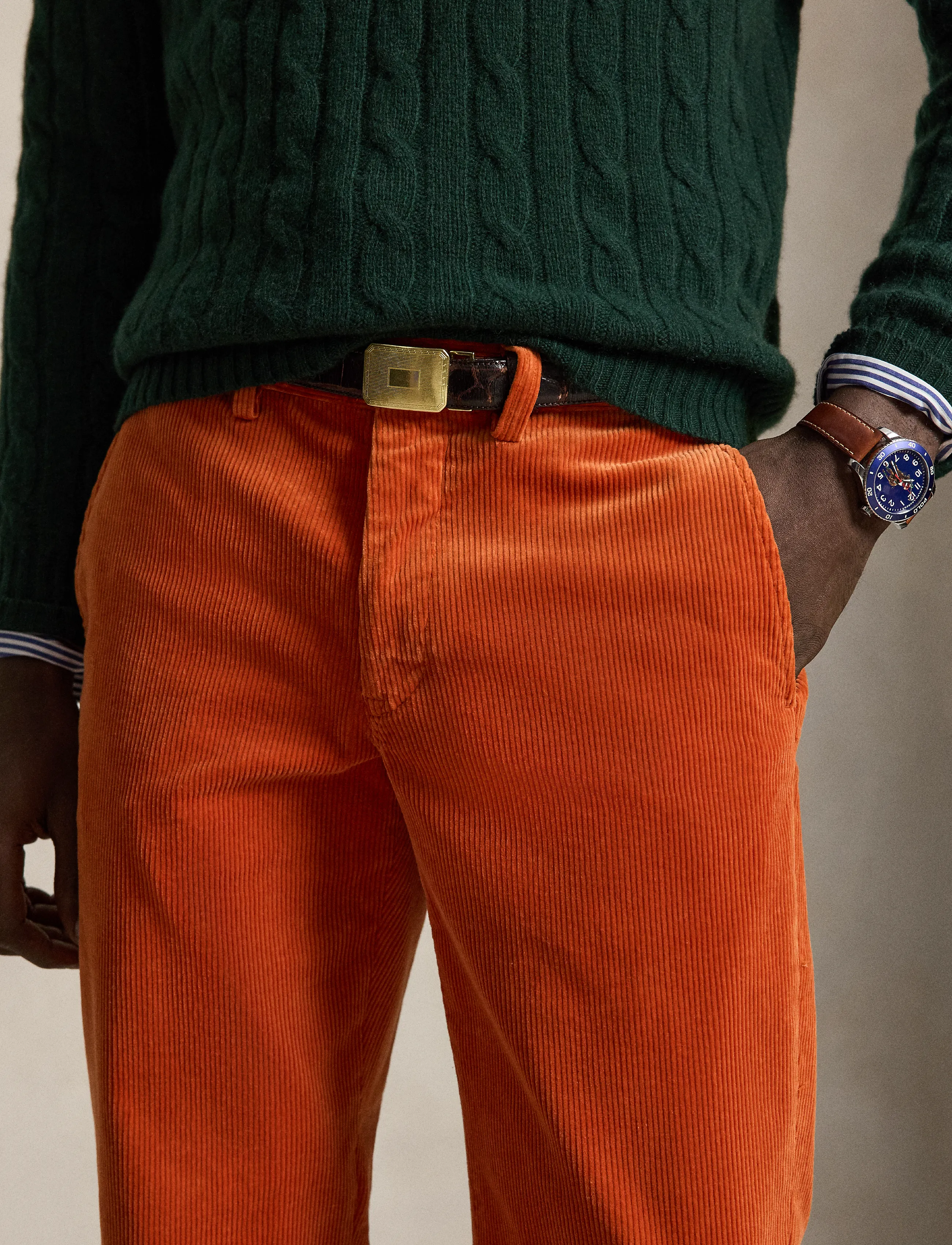 Polo Ralph Lauren - Bedford Straight Fit Corduroy Pant - casual byxor - charles orange - 4