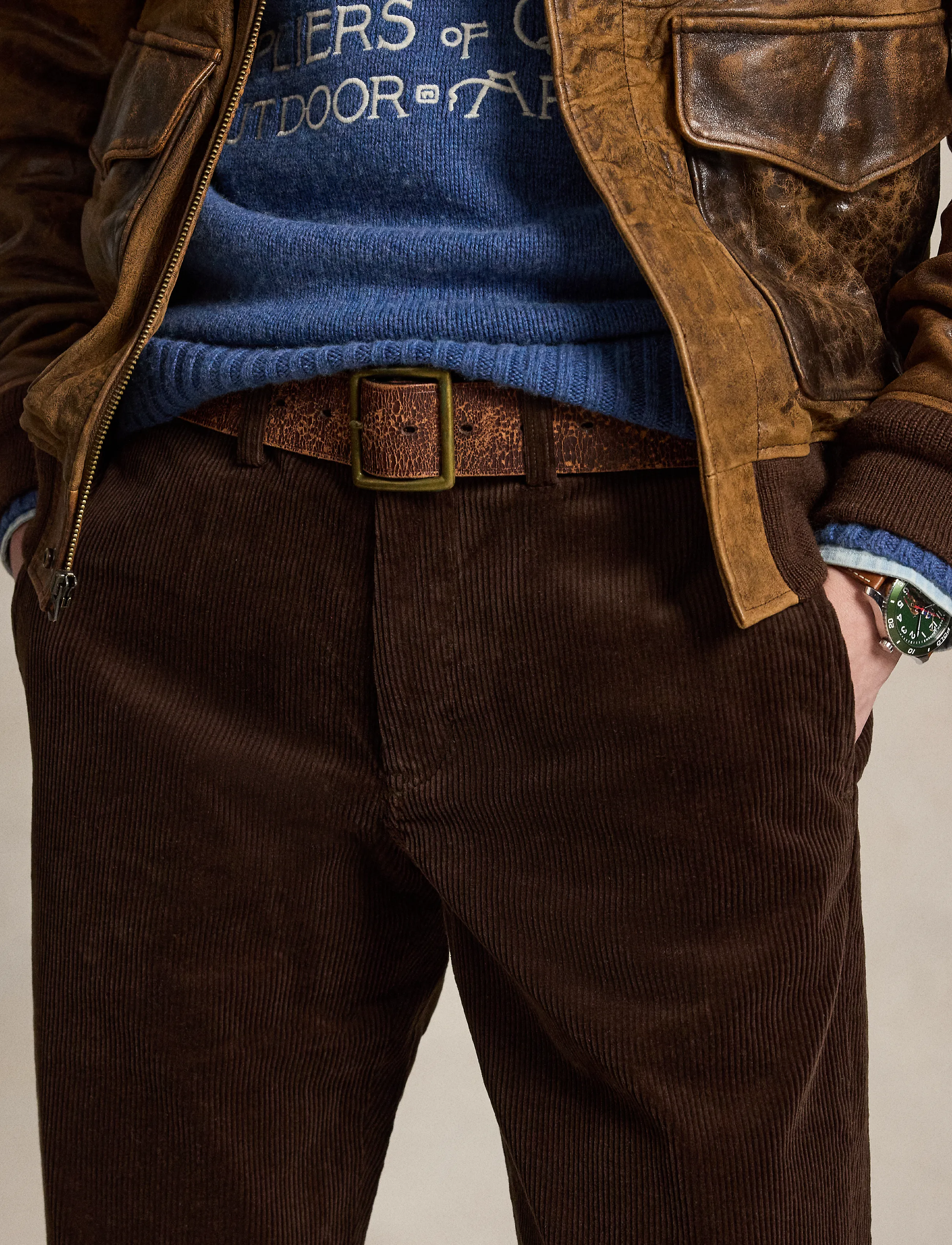 Polo Ralph Lauren - Straight Fit Stretch Corduroy Pant - casual byxor - dark beech - 5