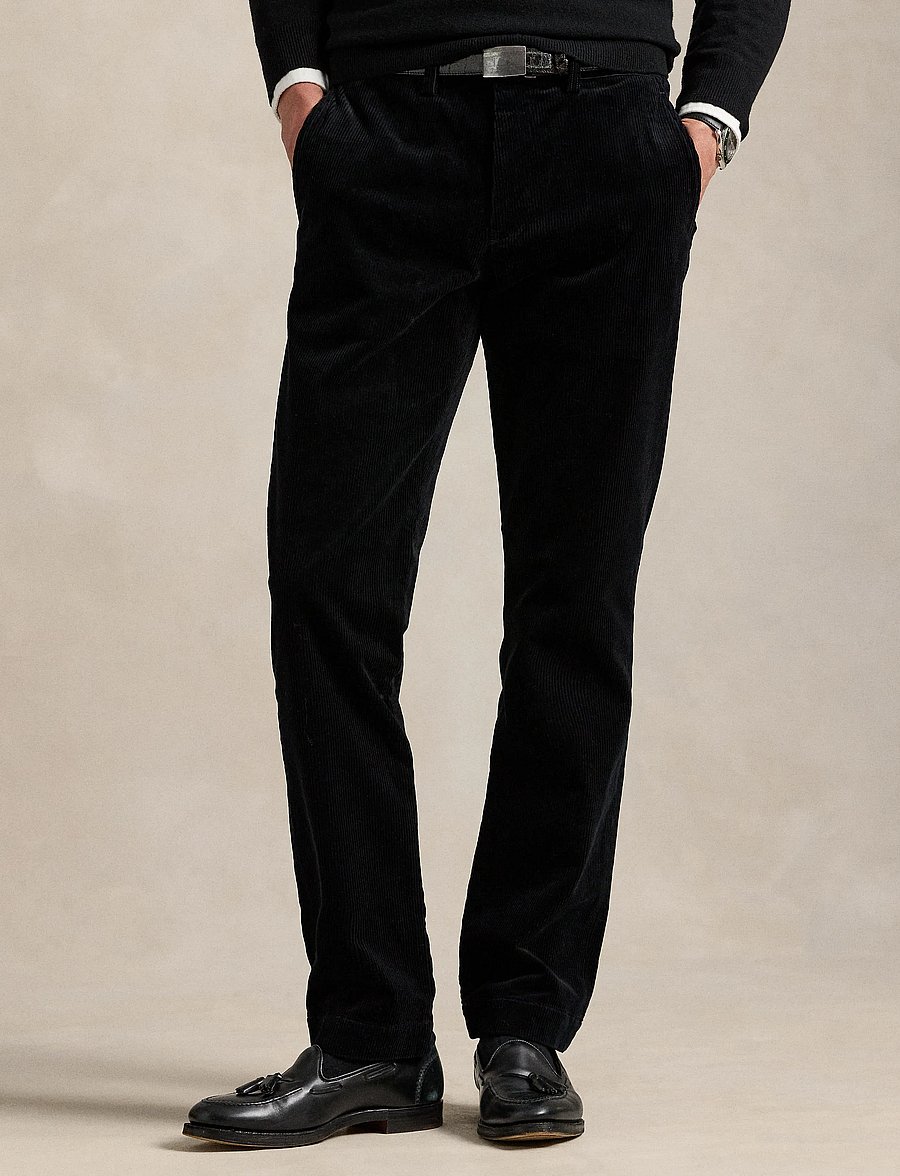 Polo Ralph Lauren - Bedford Straight Fit Corduroy Pant - casual byxor - polo black - 0