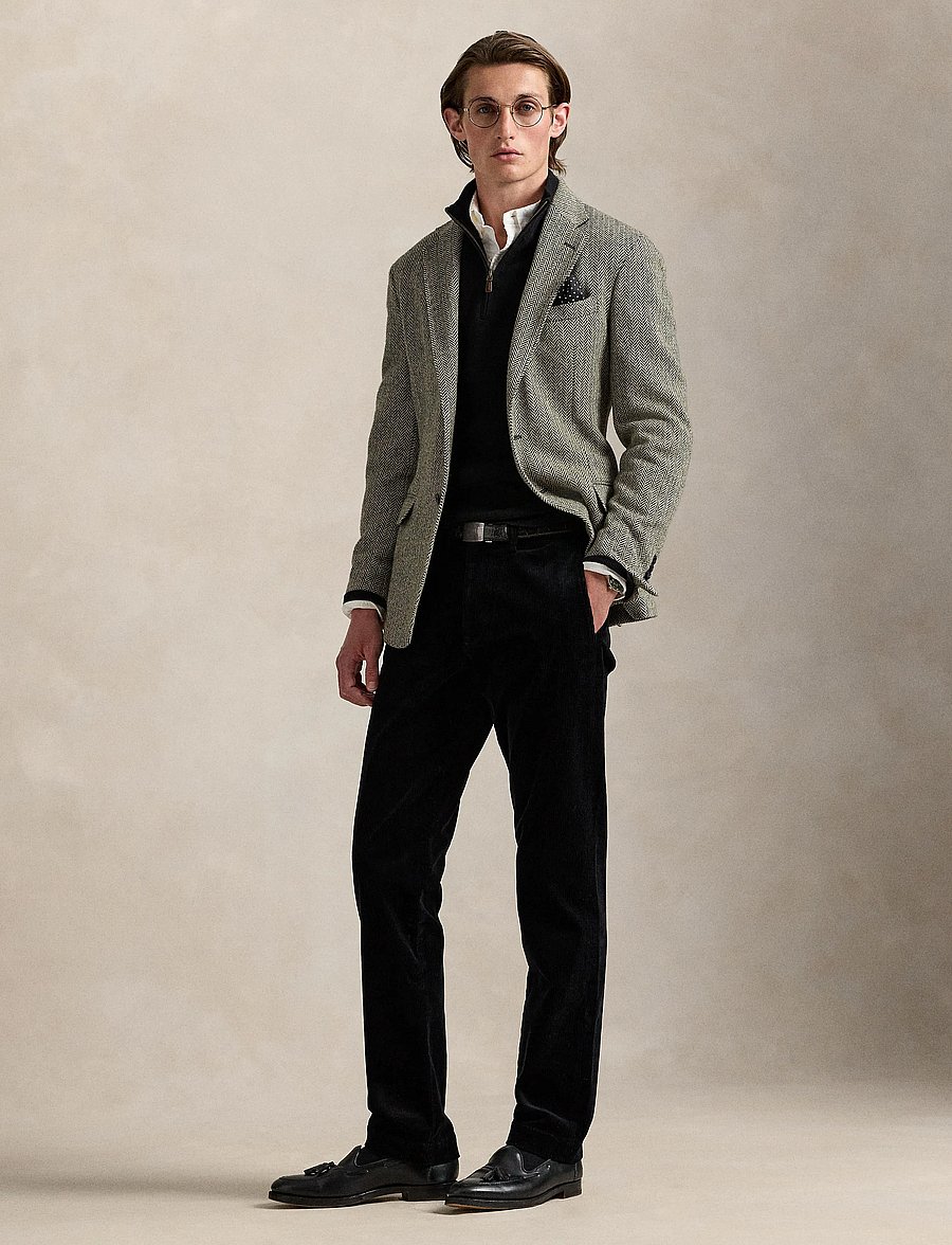 Polo Ralph Lauren - Bedford Straight Fit Corduroy Pant - casual byxor - polo black - 3