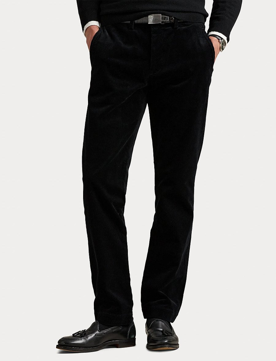 Polo Ralph Lauren - Bedford Straight Fit Corduroy Pant - casual byxor - polo black - 5