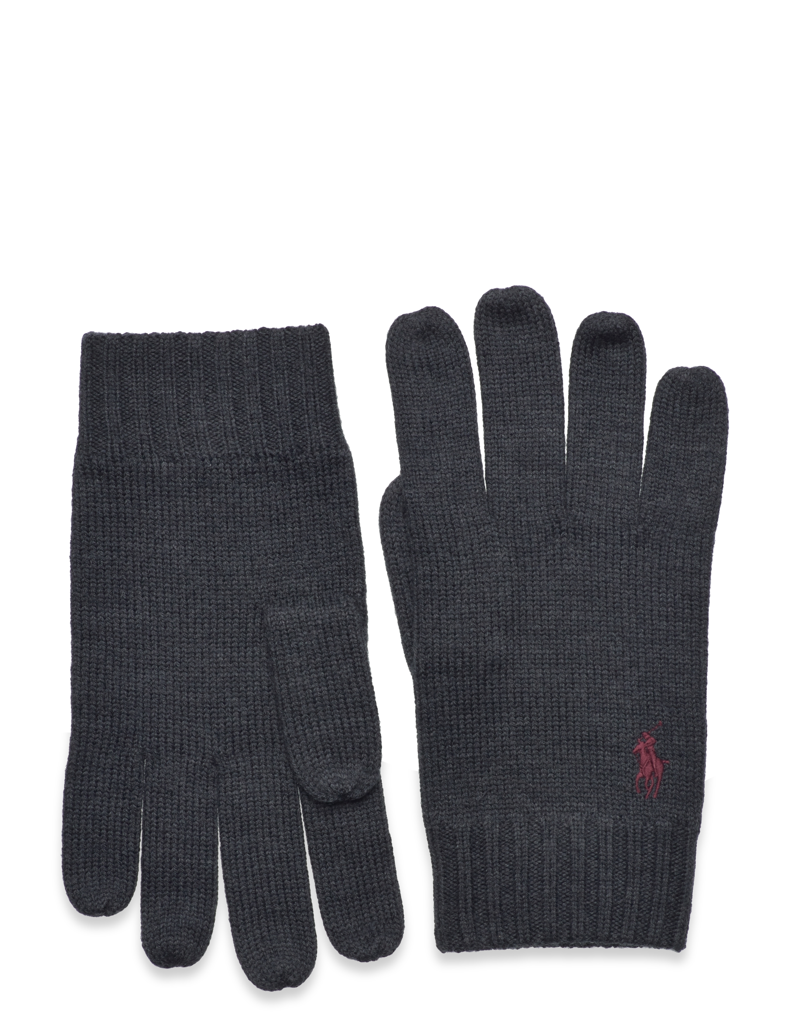 Polo Ralph Lauren Signature Pony Wool Gloves - Hanskar - DARK GRANITE HTHR / grey