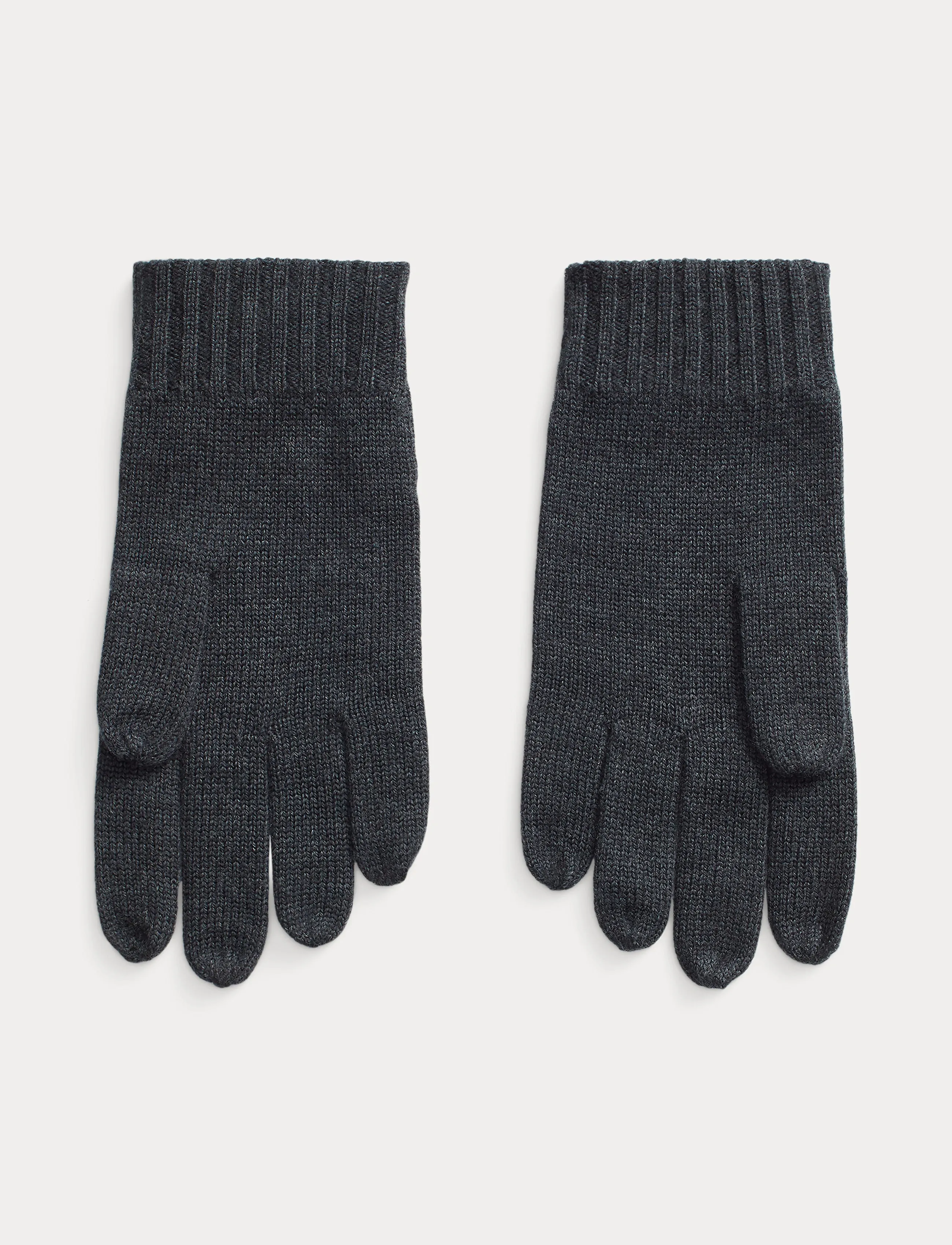 Polo Ralph Lauren Signature Pony Wool Gloves, One Size, Grau - Finger Männerswear