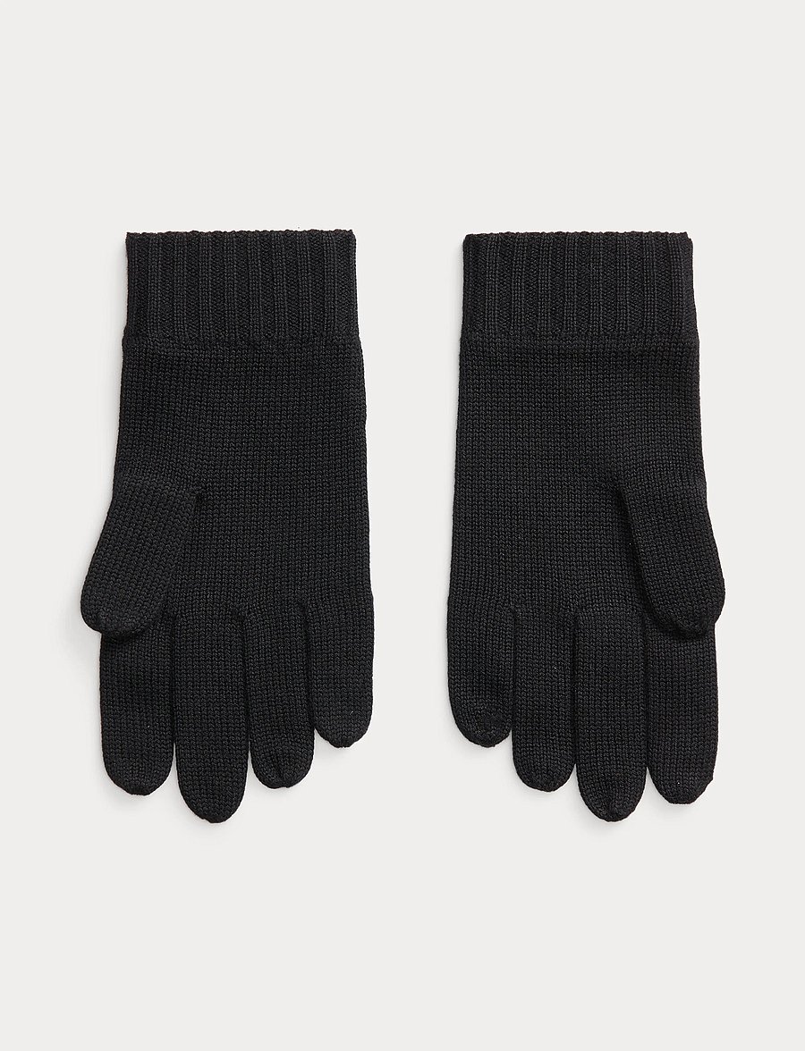 Polo Ralph Lauren - Signature Pony Wool Gloves - nach anlass kaufen - polo black - 0