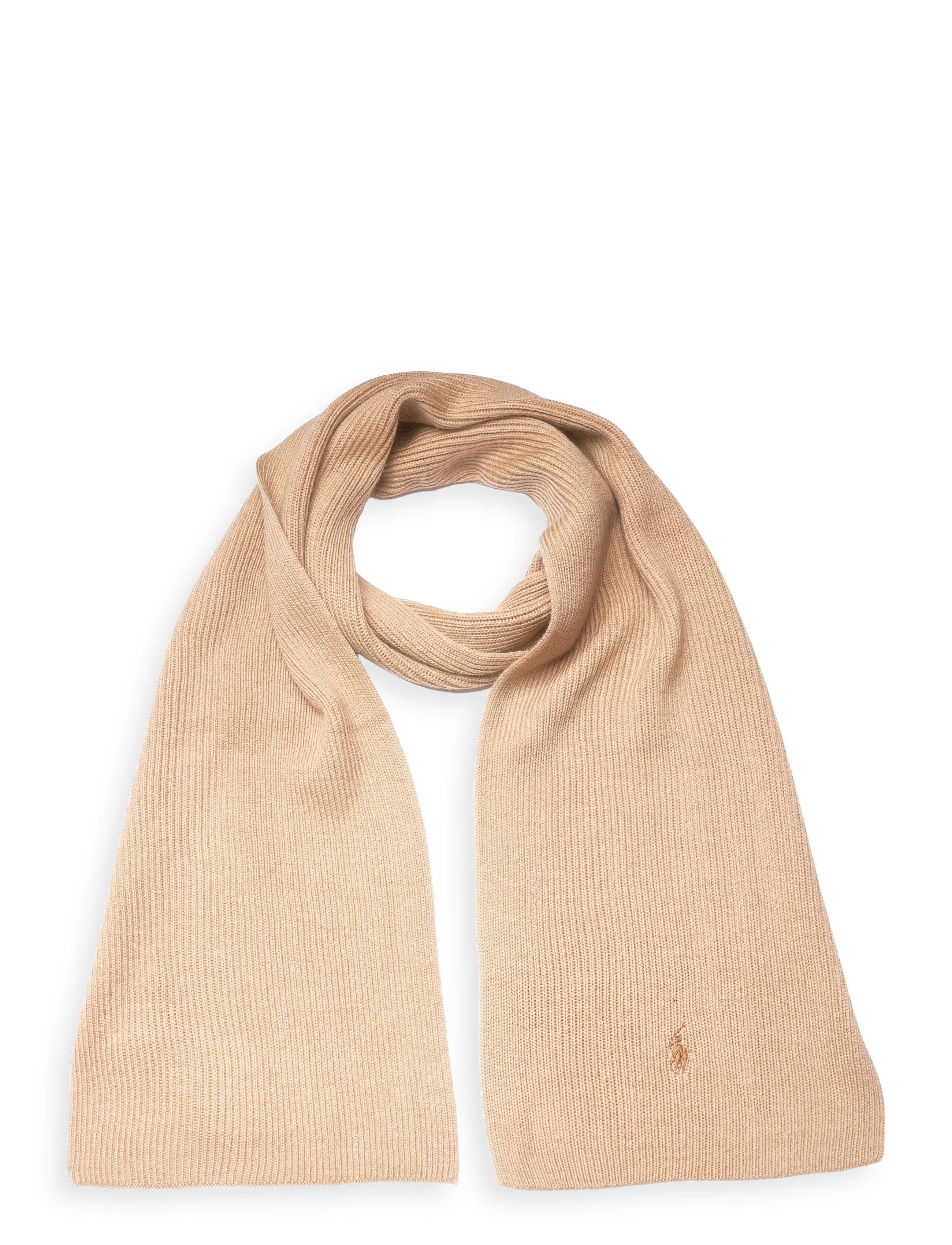 Polo Ralph Lauren Signature Pony Wool Scarf - E-pirmadienis - CAMEL MELANGE W/C / beige