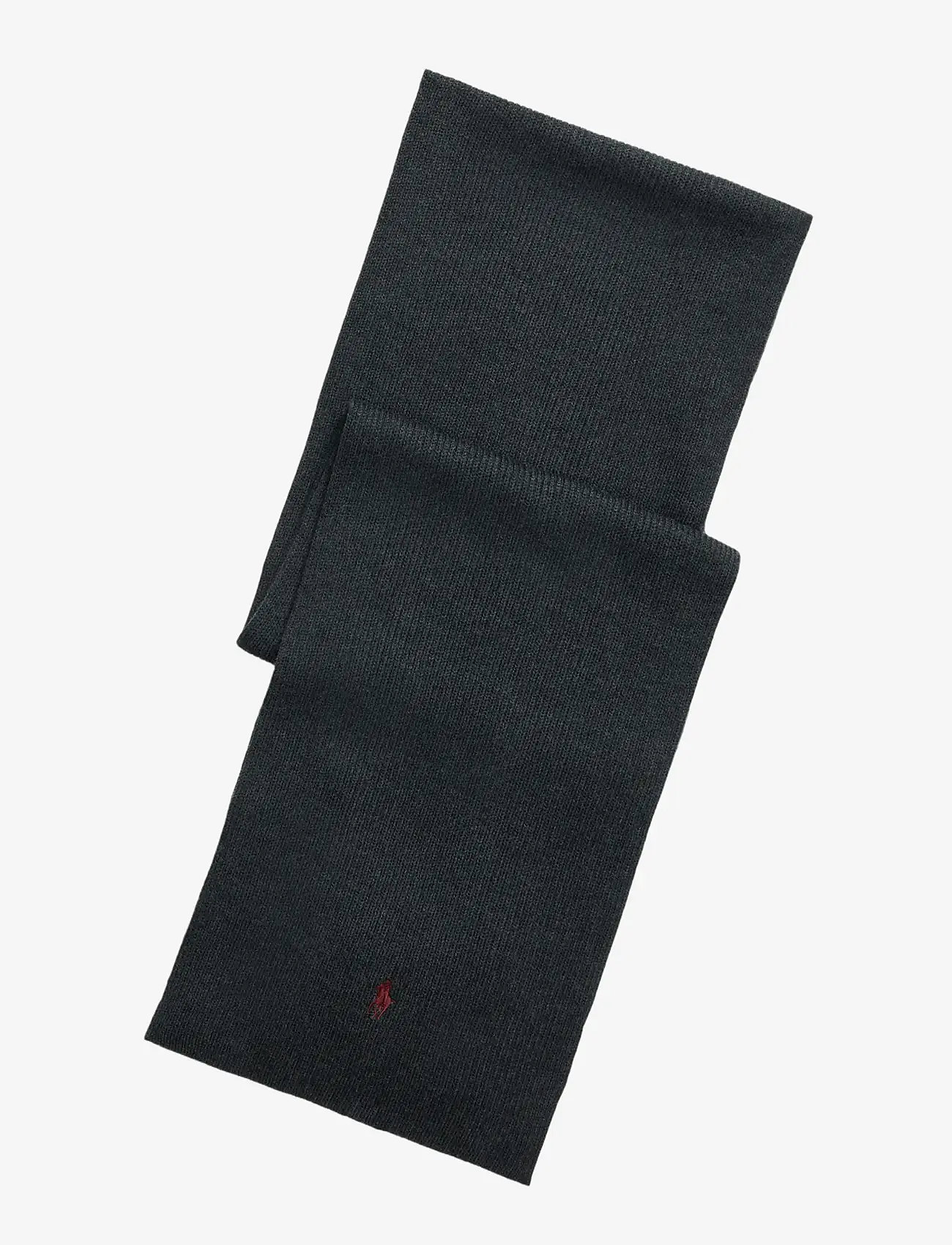 Polo Ralph Lauren - Signature Pony Wool Scarf - szaliki zimowe - dark granite hthr - 1