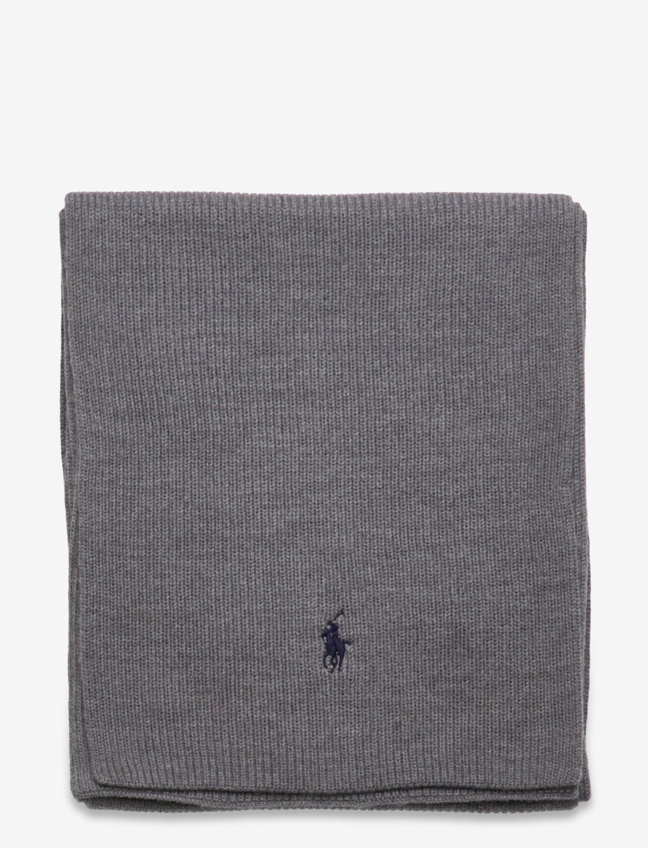 Polo Ralph Lauren - Signature Pony Wool Scarf - winter scarves - fawn grey heather - 1