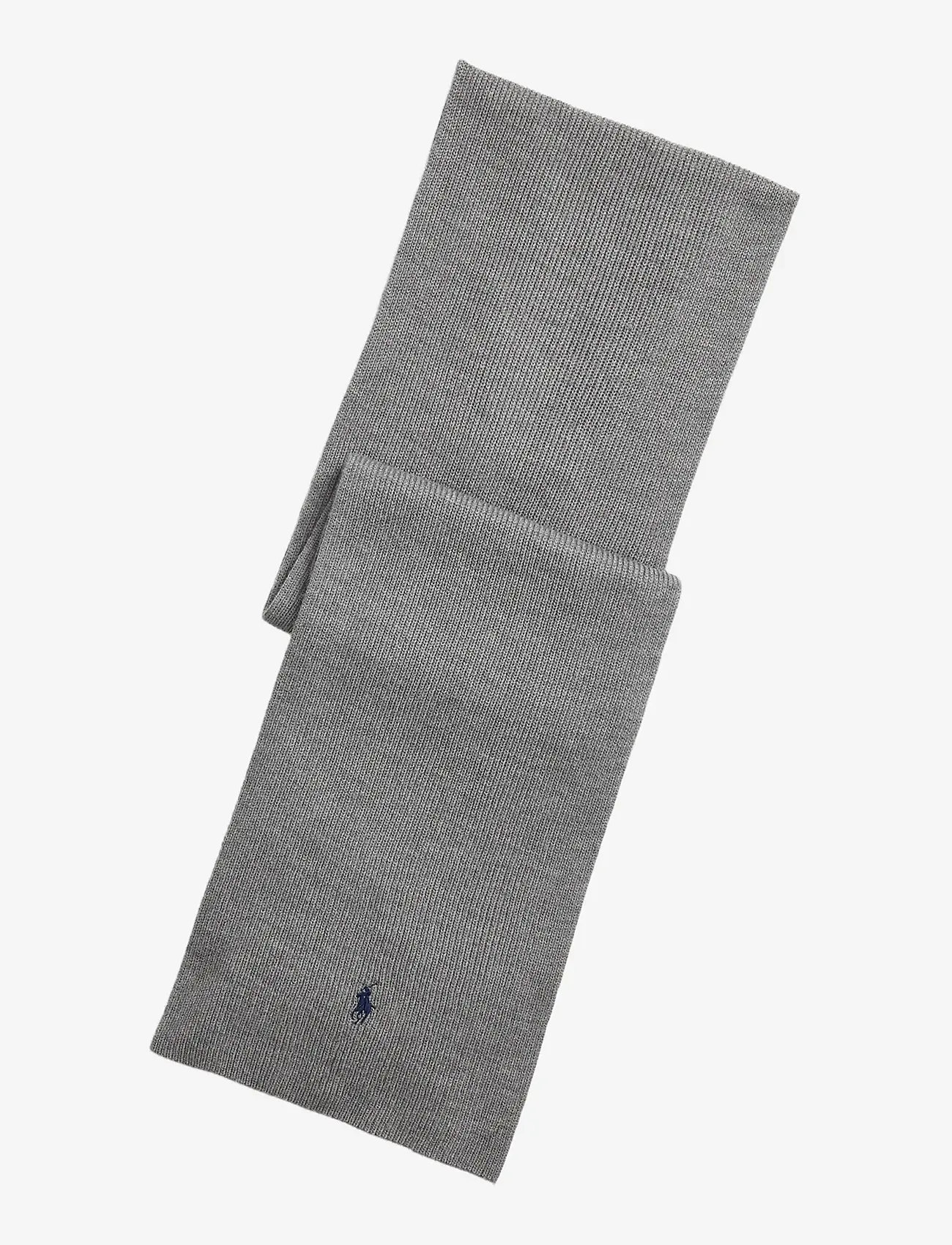 Polo Ralph Lauren - Signature Pony Wool Scarf - winter scarves - fawn grey heather - 2