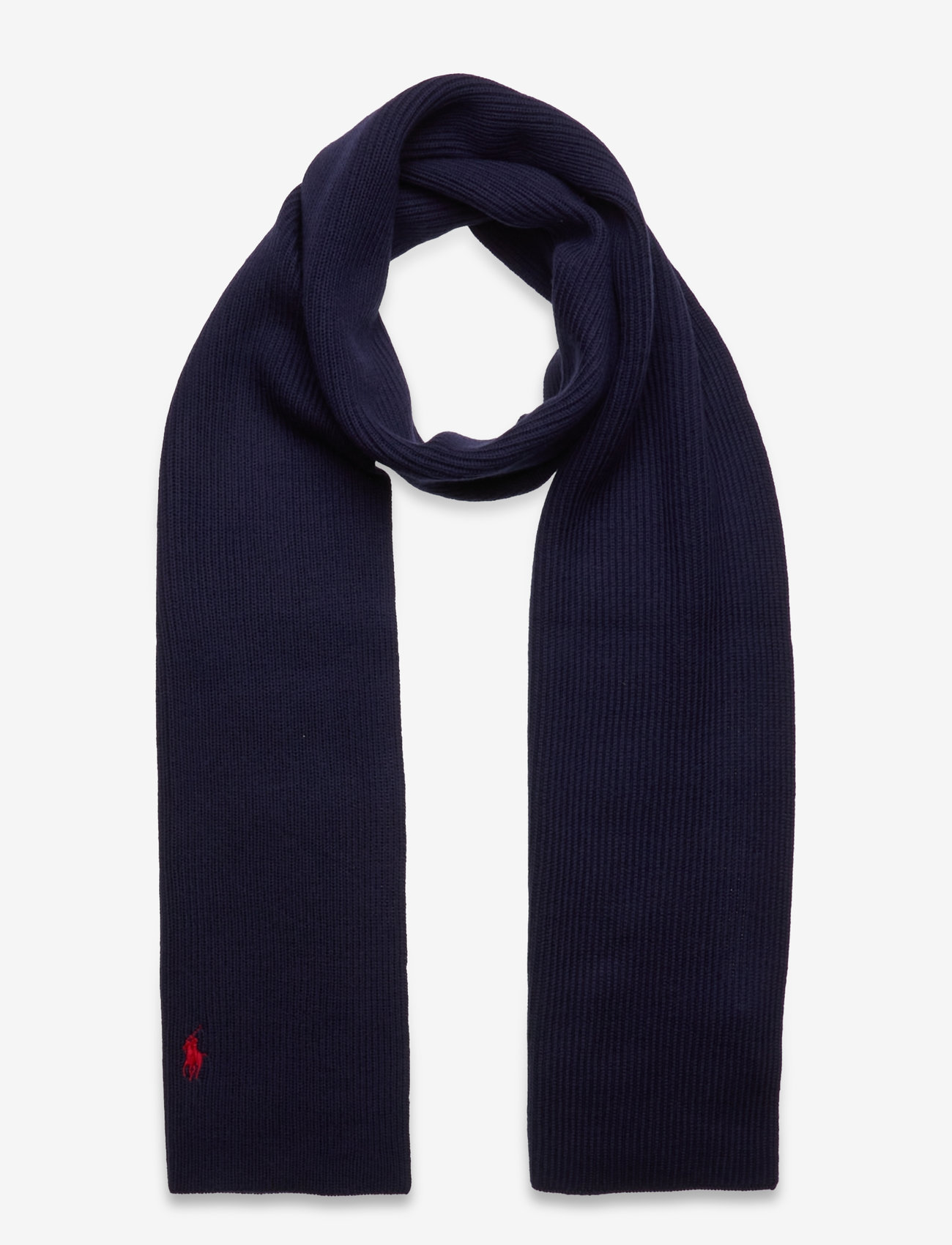 Polo Ralph Lauren - Signature Pony Wool Scarf - winter scarves - hunter navy - 0