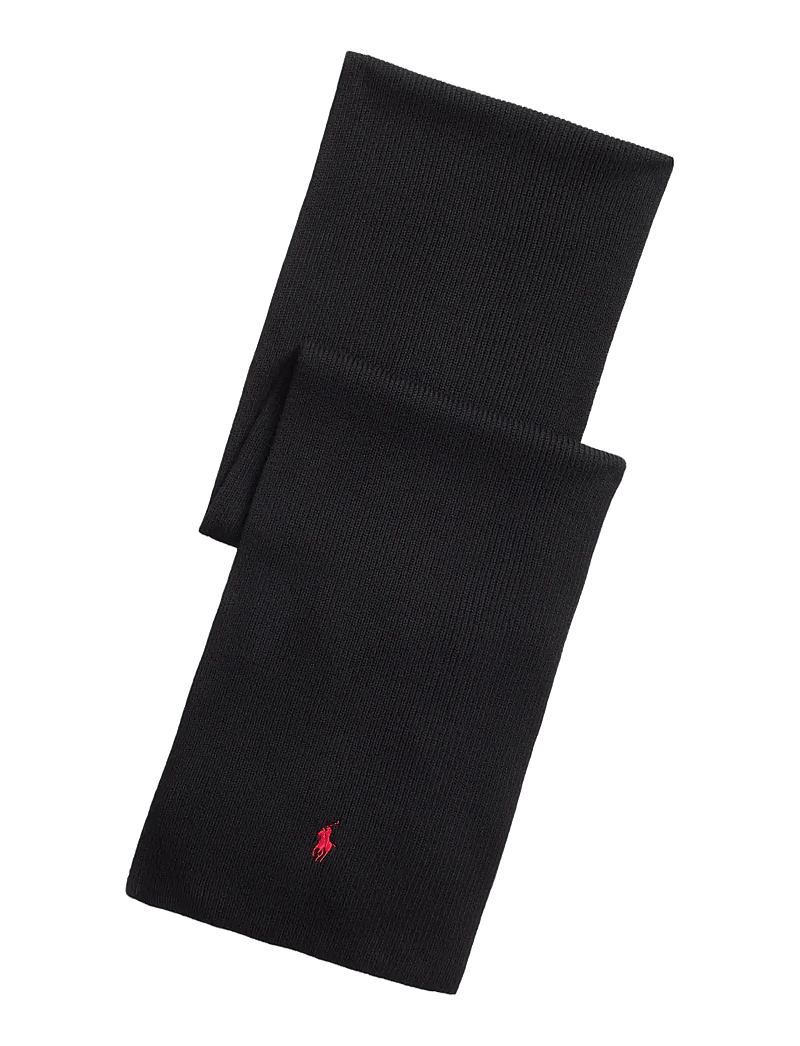 Polo Ralph Lauren - Signature Pony Wool Scarf - winterschals - polo black - 1